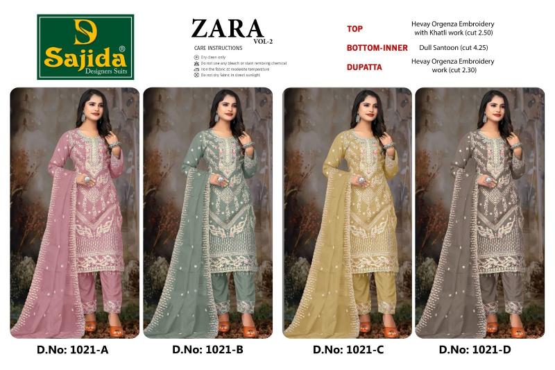 sajida designer zara vol 2 readymade big size organza modern pakistani suits 