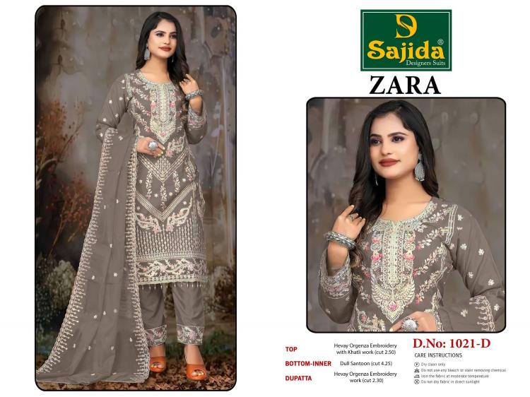 sajida designer zara vol 2 readymade big size organza modern pakistani suits 