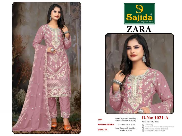 sajida designer zara vol 2 readymade big size organza modern pakistani suits 