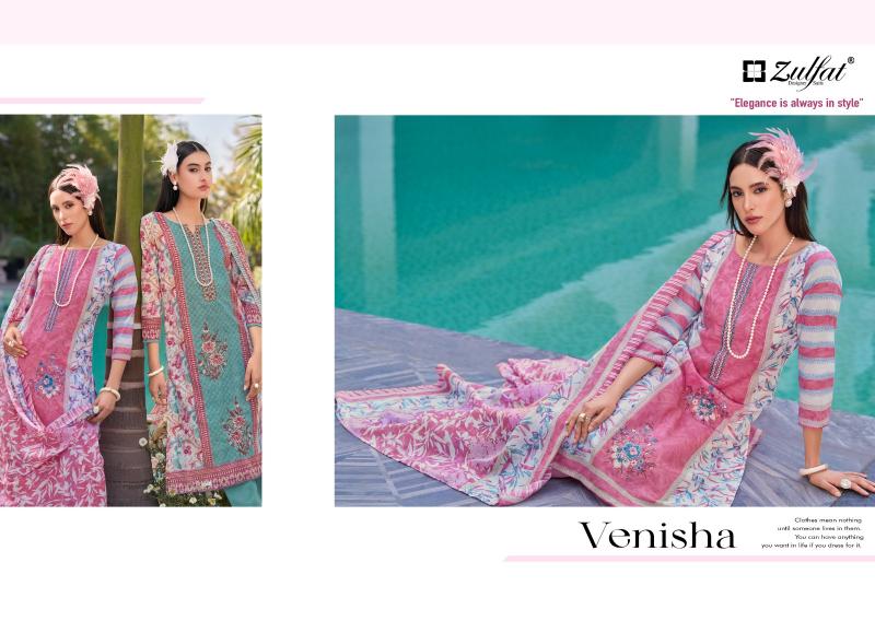 venisha by zulfat designer cotton readymade plus size suit for womens 
