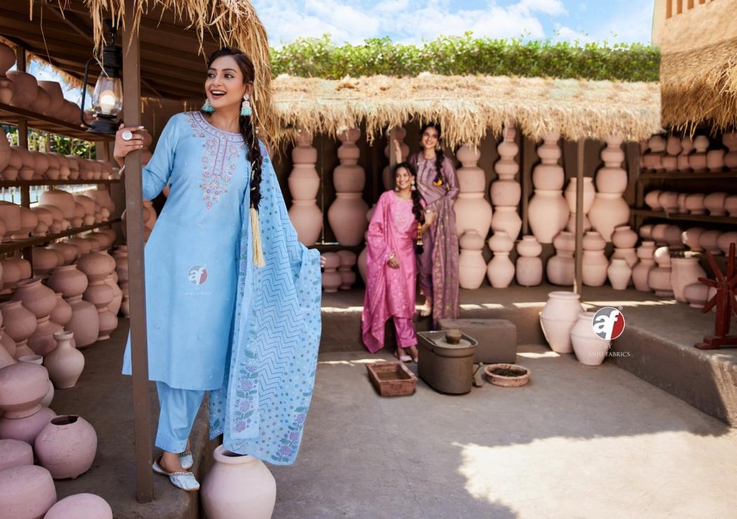 anju fab once more vol 5 viscose nylon exclusive full stitch big size 3pcs dress