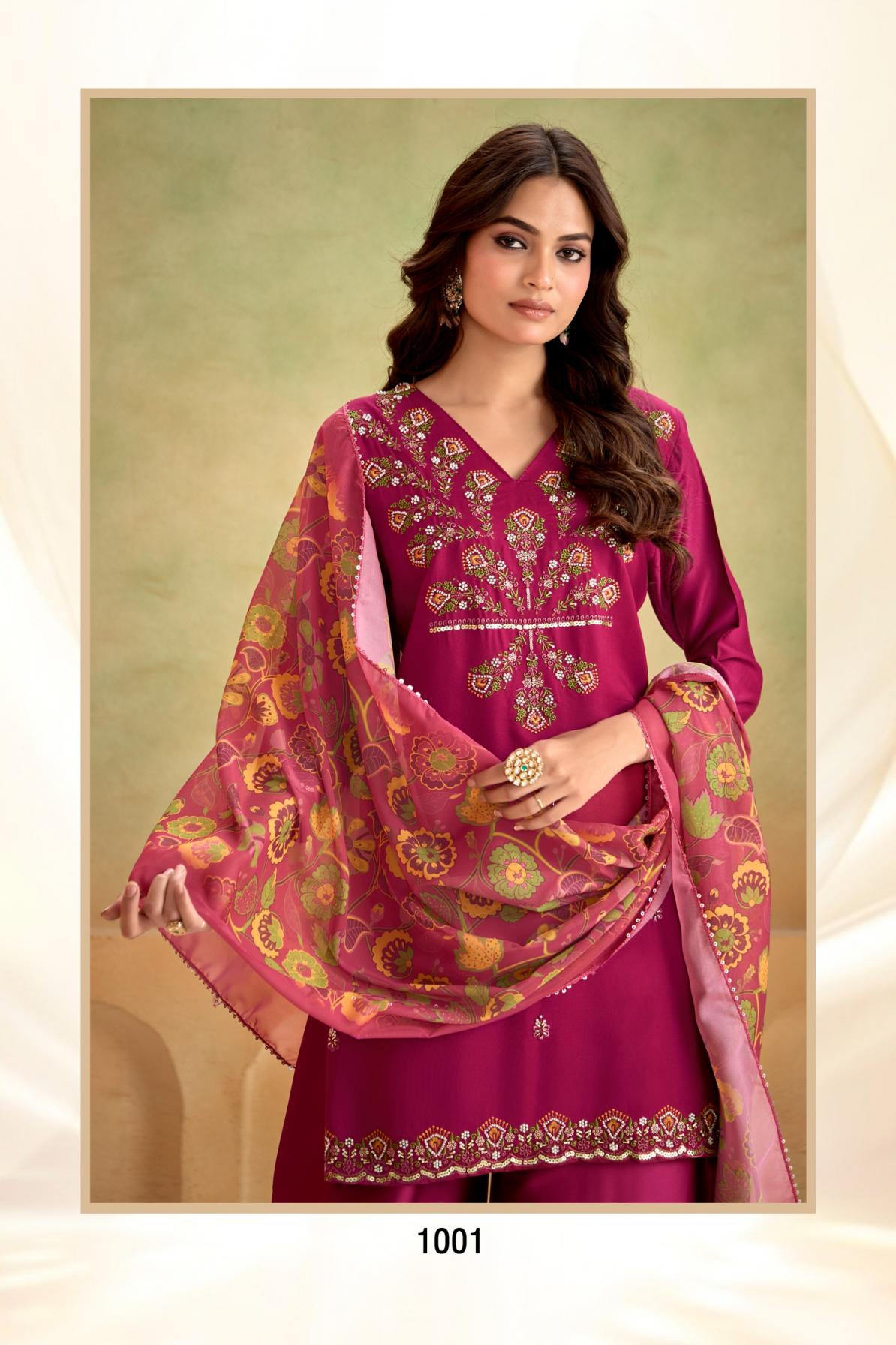 artridhs gaji silks readymade handwork shop trendy combo plazzo suits 