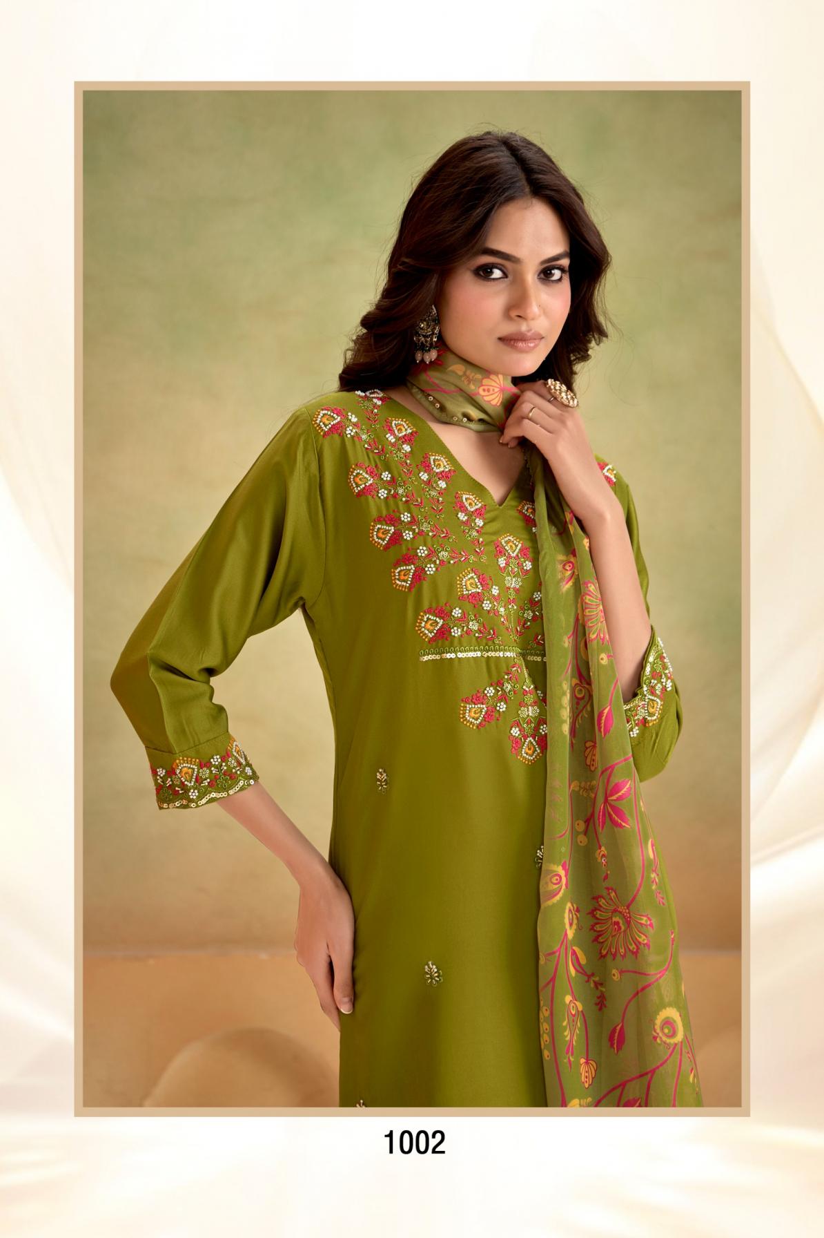 artridhs gaji silks readymade handwork shop trendy combo plazzo suits 