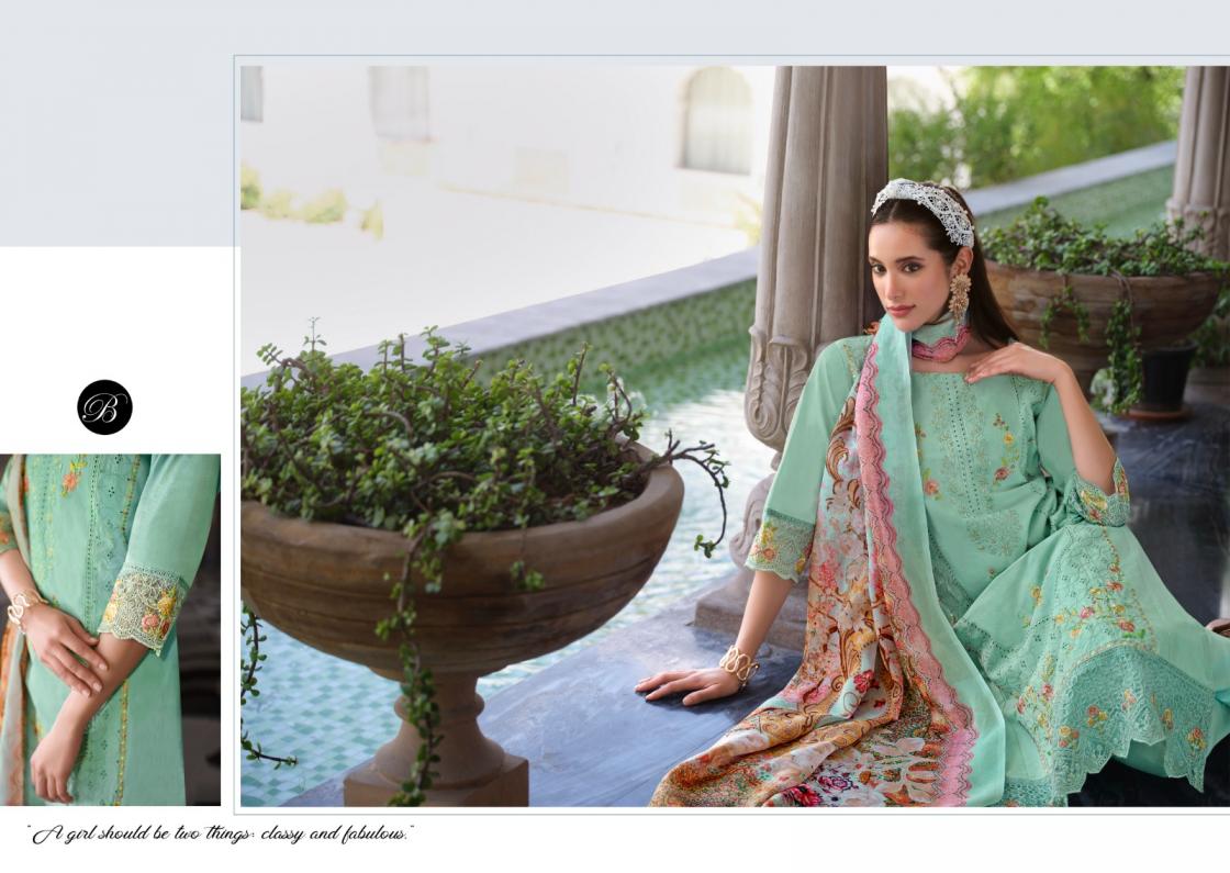 belliza designer studio present zoya vol 2 cotton daman work designer big size readymade suit