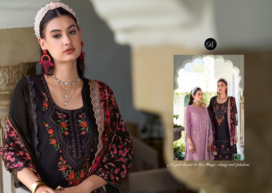 belliza designer studio present zoya vol 2 cotton daman work designer big size readymade suit