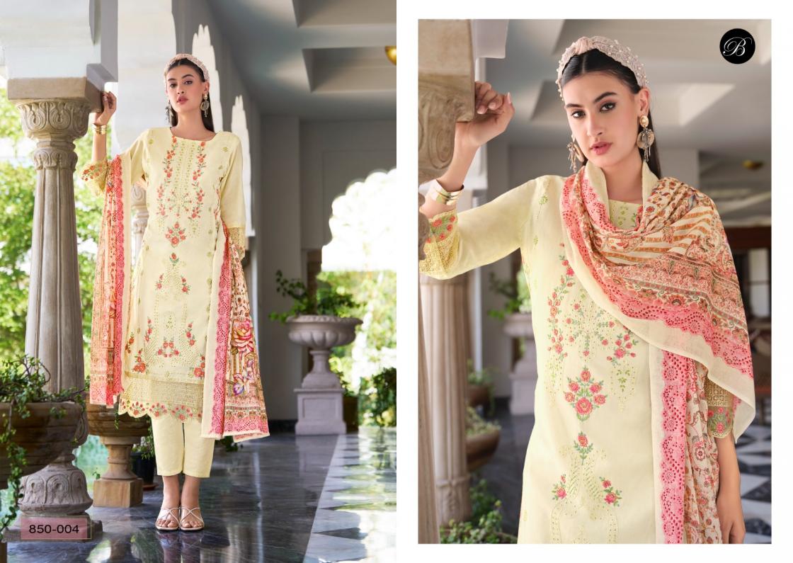 belliza designer studio present zoya vol 2 cotton daman work designer big size readymade suit