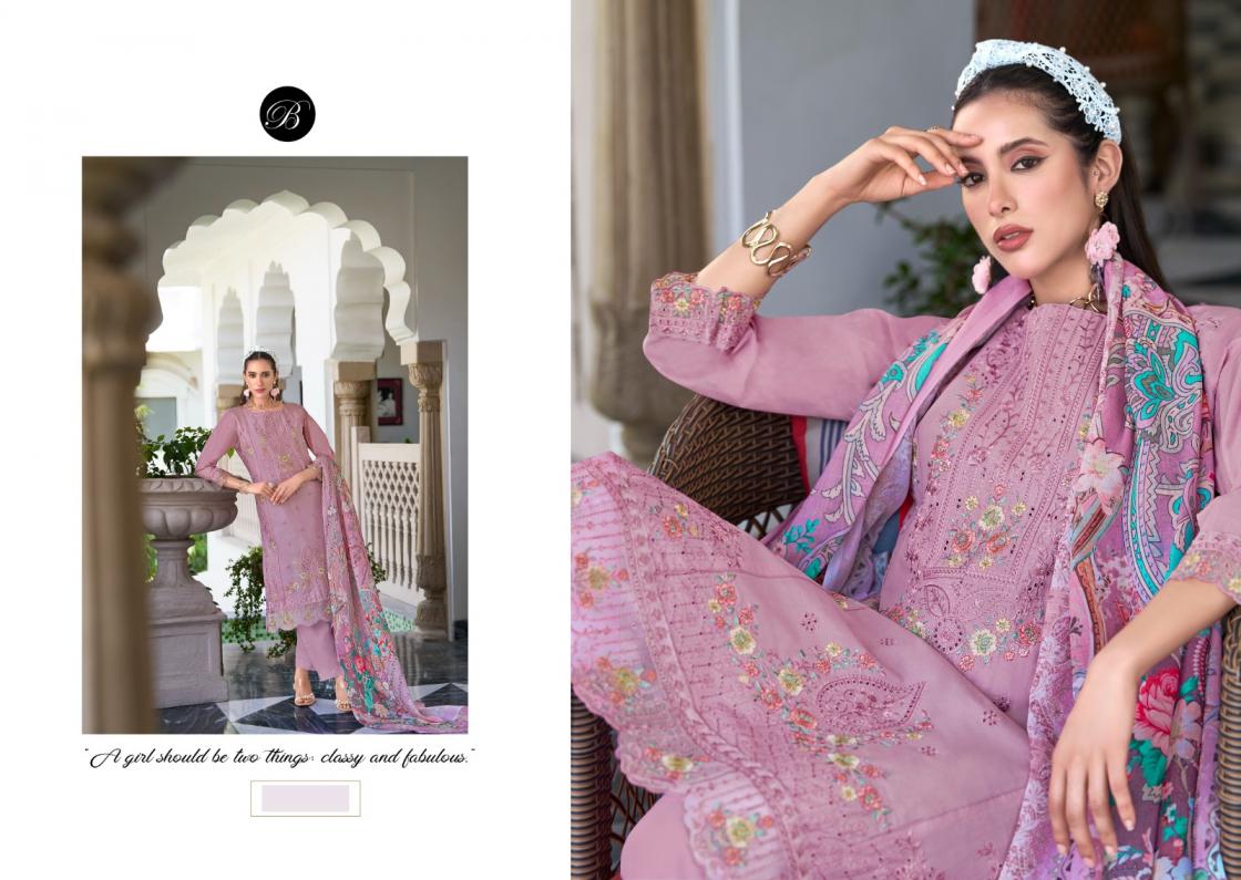 belliza designer studio present zoya vol 2 cotton daman work designer big size readymade suit