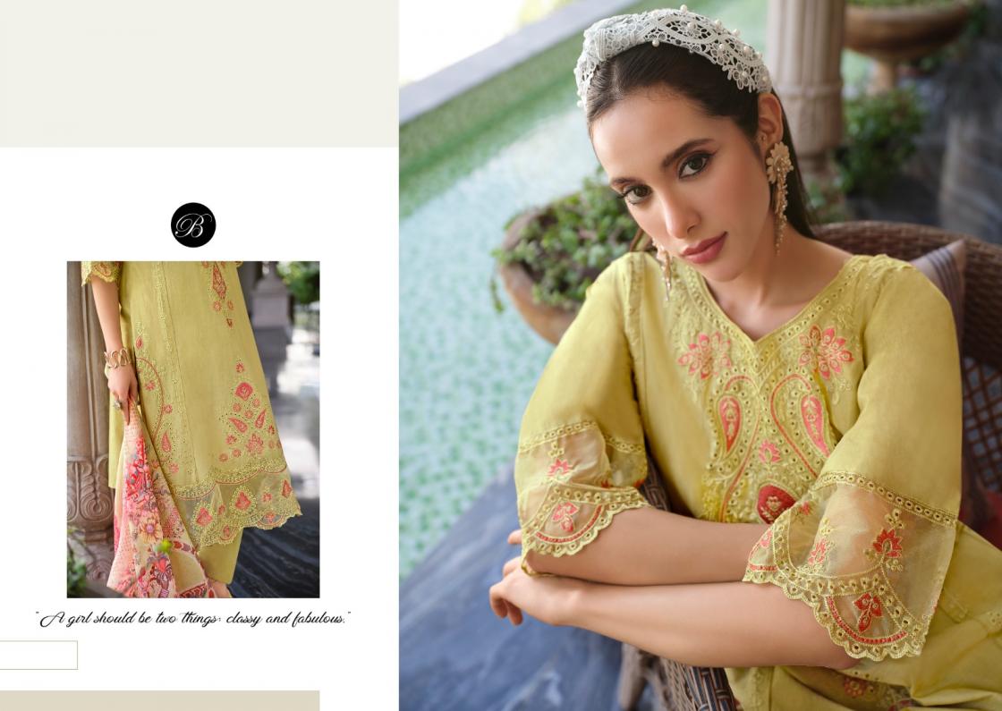 belliza designer studio present zoya vol 2 cotton daman work designer big size readymade suit