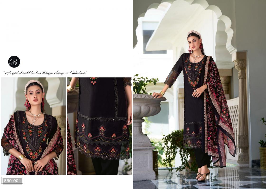 belliza designer studio present zoya vol 2 cotton daman work designer big size readymade suit
