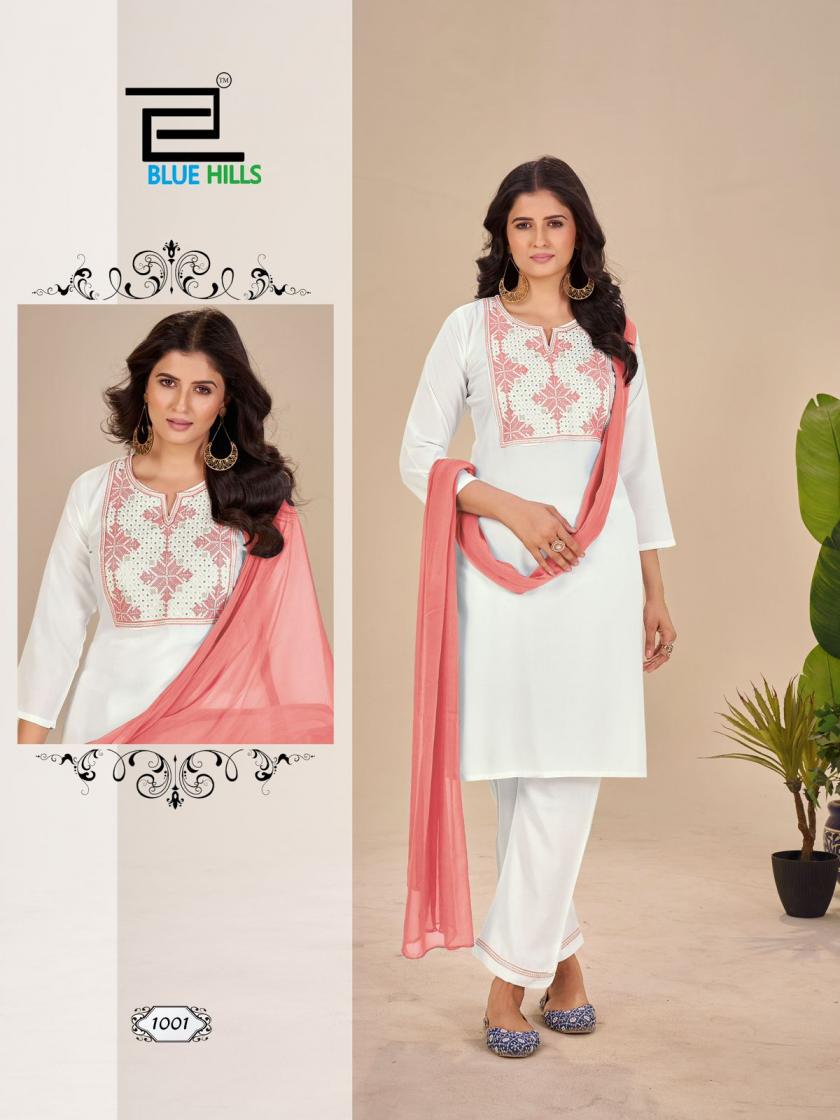 blue hills juliet rayon fully stitch plus size casual suit for womens 