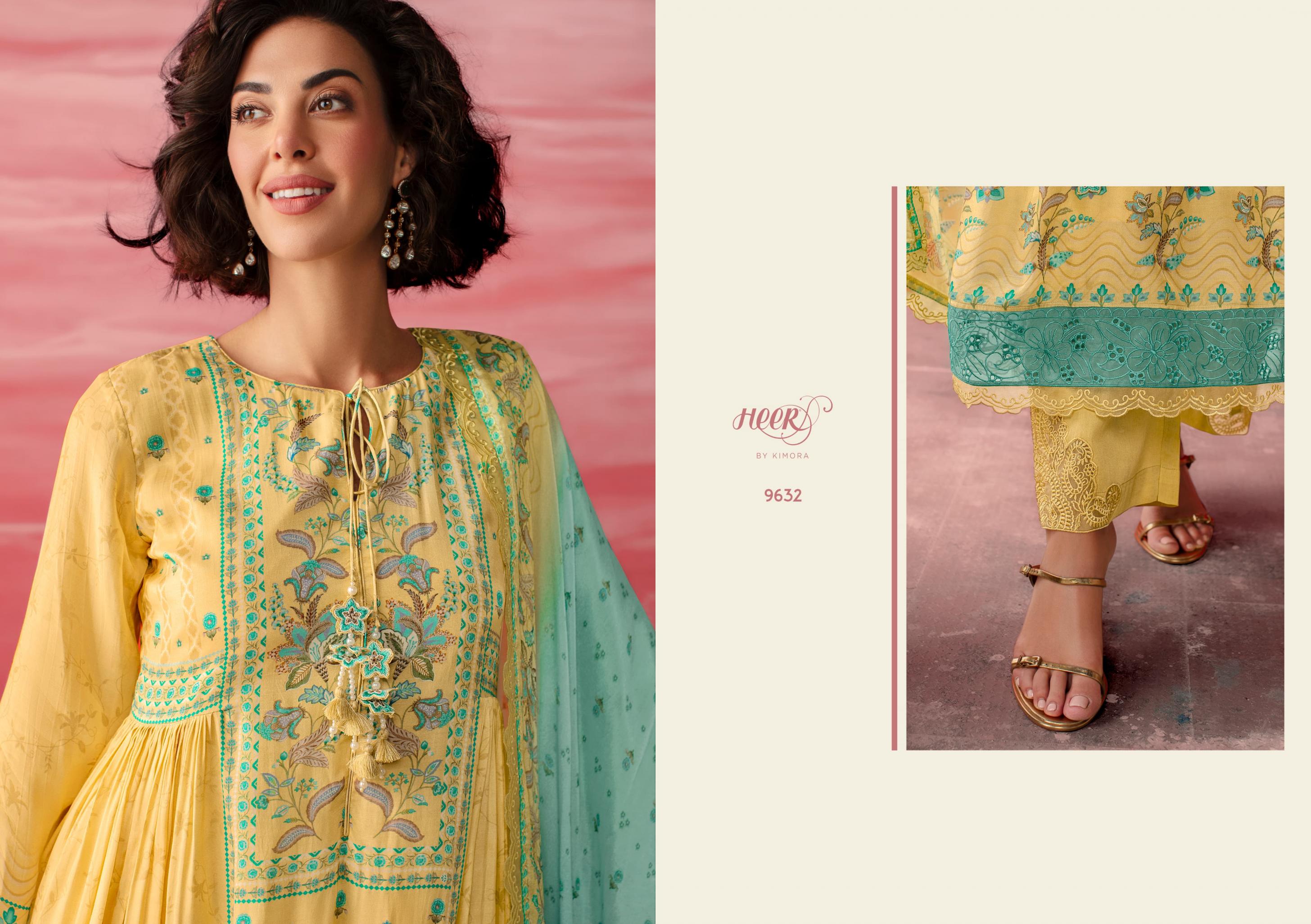 heer kimora jimmy vol 207 muslin summer beauty readymade big size suit 