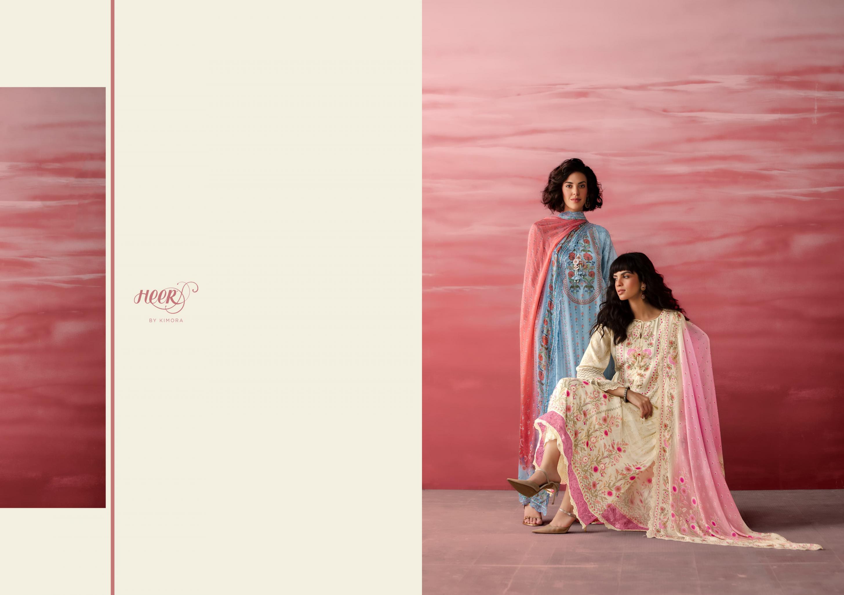 heer kimora jimmy vol 207 muslin summer beauty readymade big size suit 