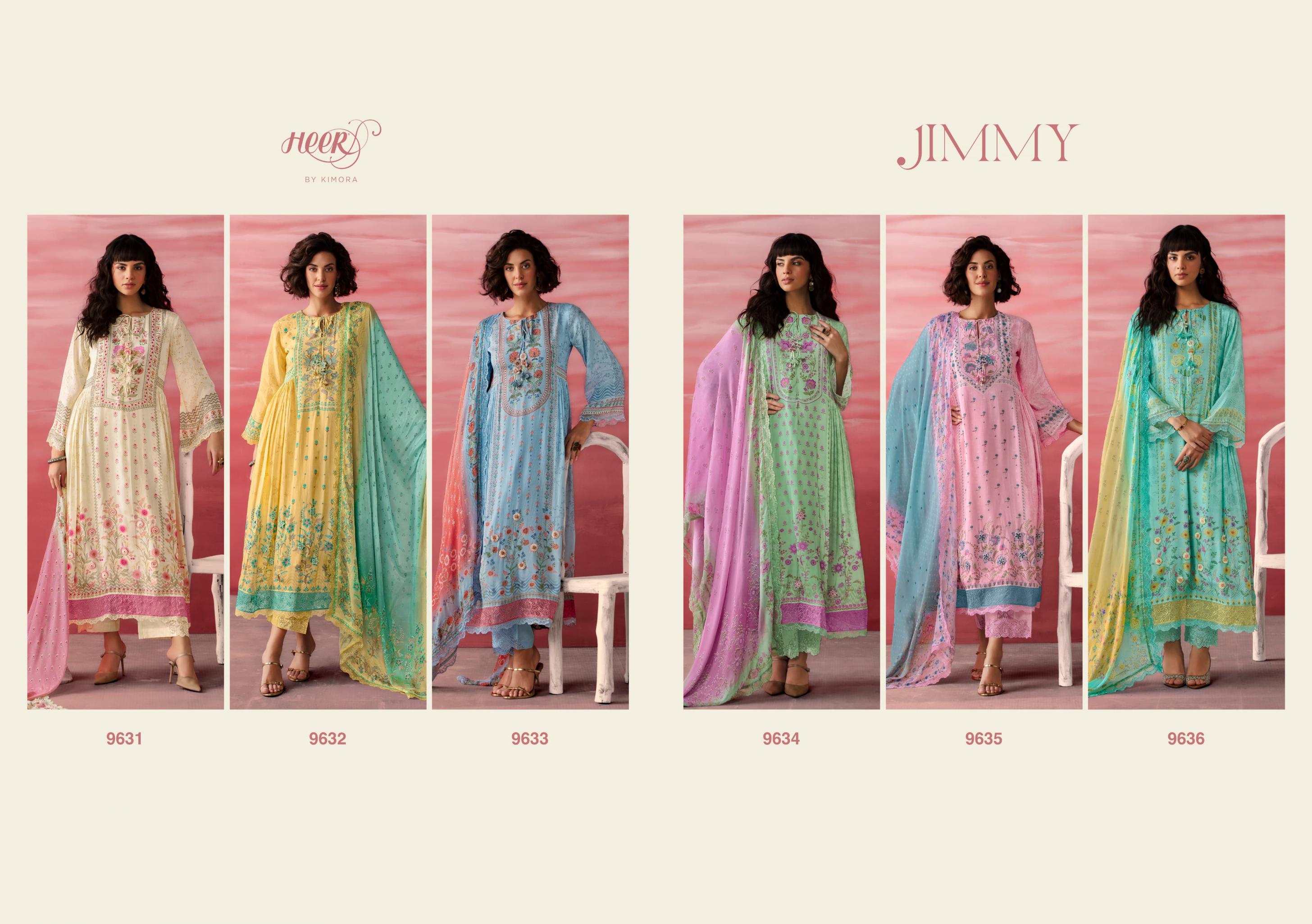 heer kimora jimmy vol 207 muslin summer beauty readymade big size suit 