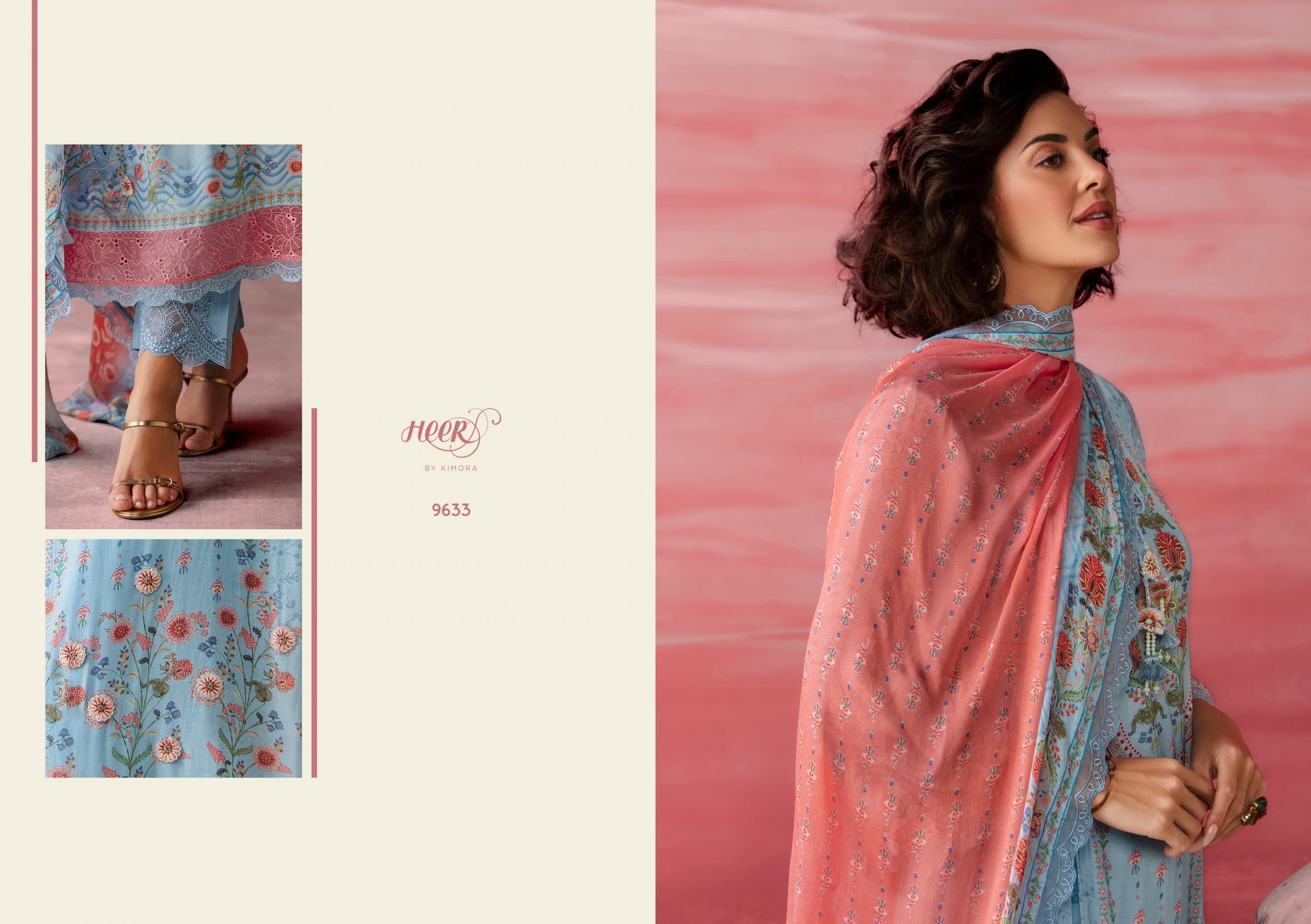 heer kimora jimmy vol 207 muslin summer beauty readymade big size suit 