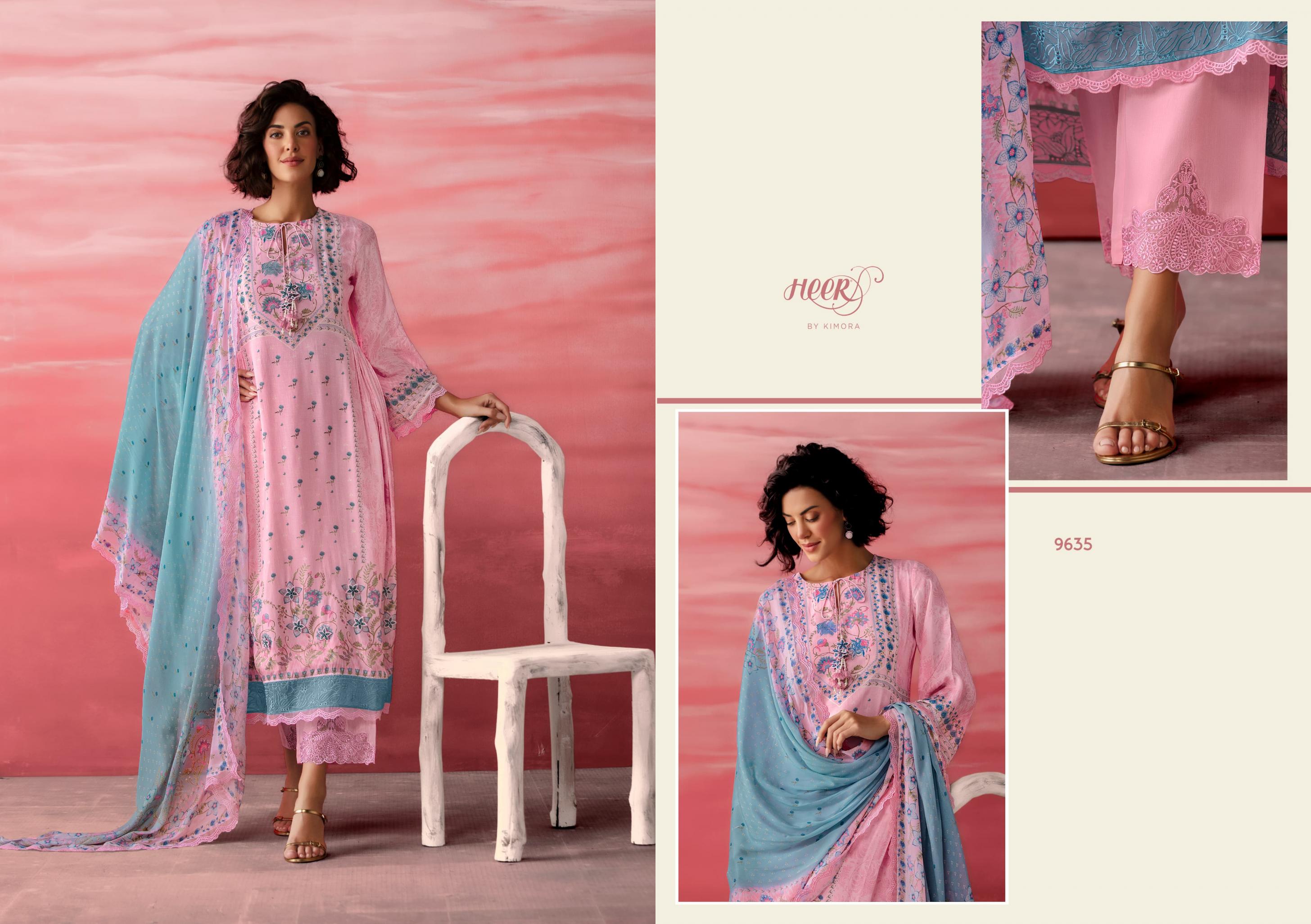 heer kimora jimmy vol 207 muslin summer beauty readymade big size suit 