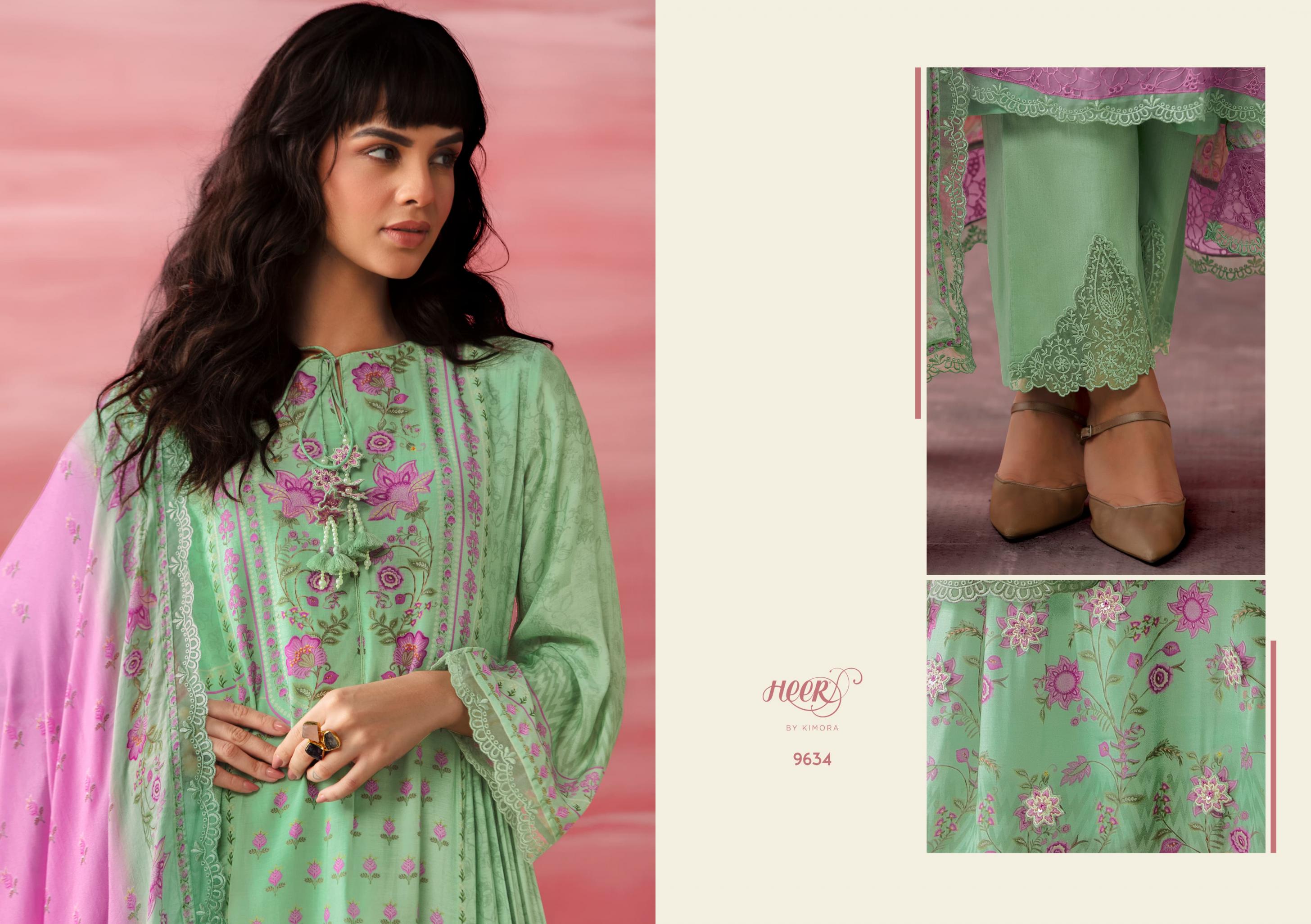 heer kimora jimmy vol 207 muslin summer beauty readymade big size suit 
