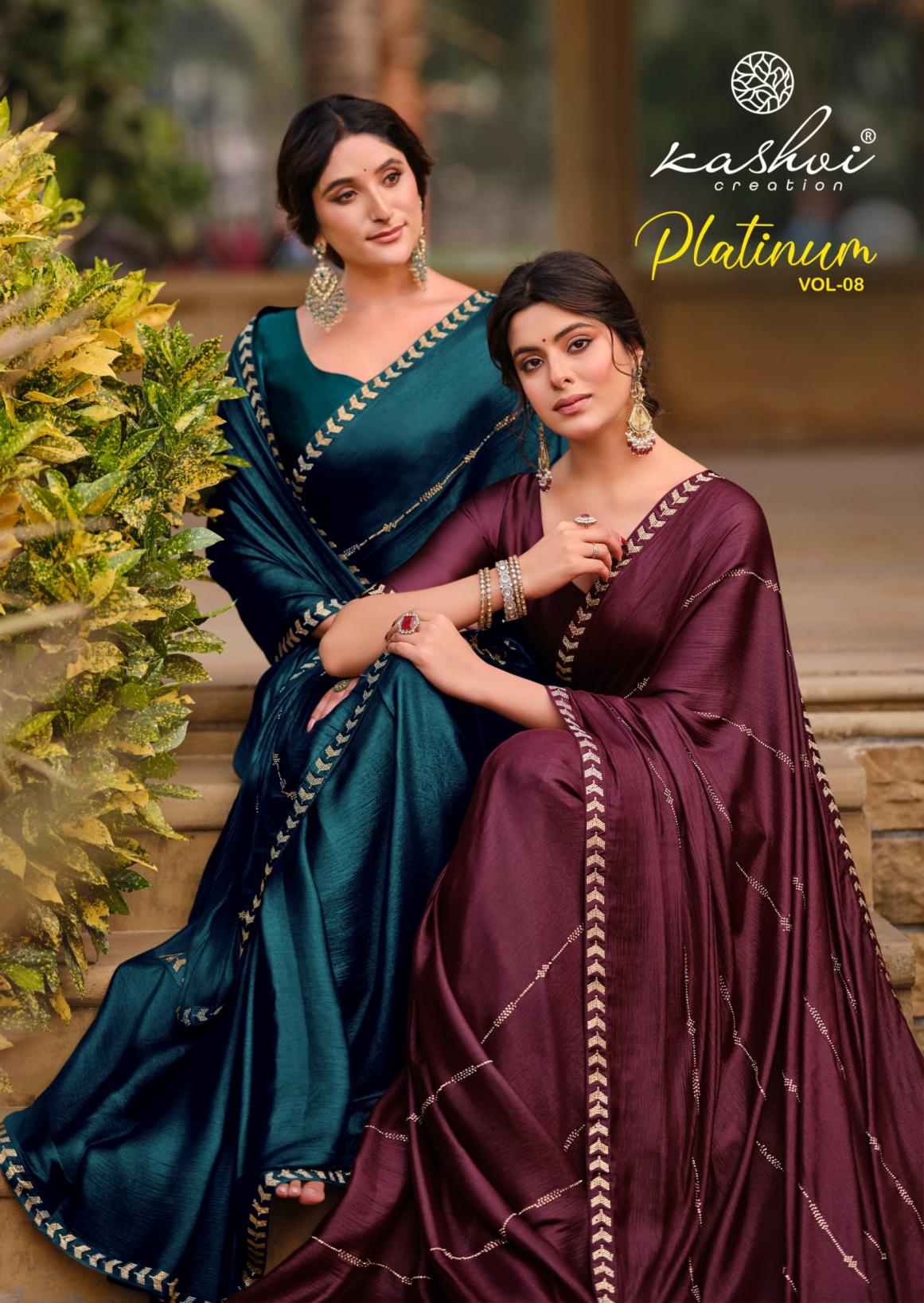 kashvi creation platinum vol 8 silk shop trendy sarees online at affordable prices