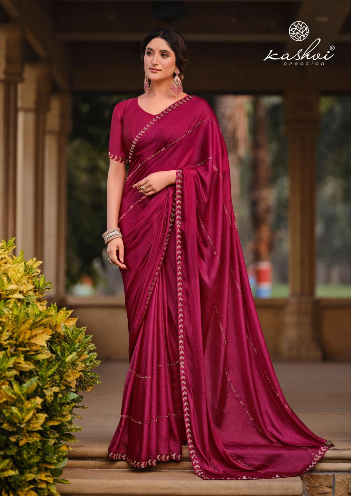 kashvi creation platinum vol 8 silk shop trendy sarees online at affordable prices