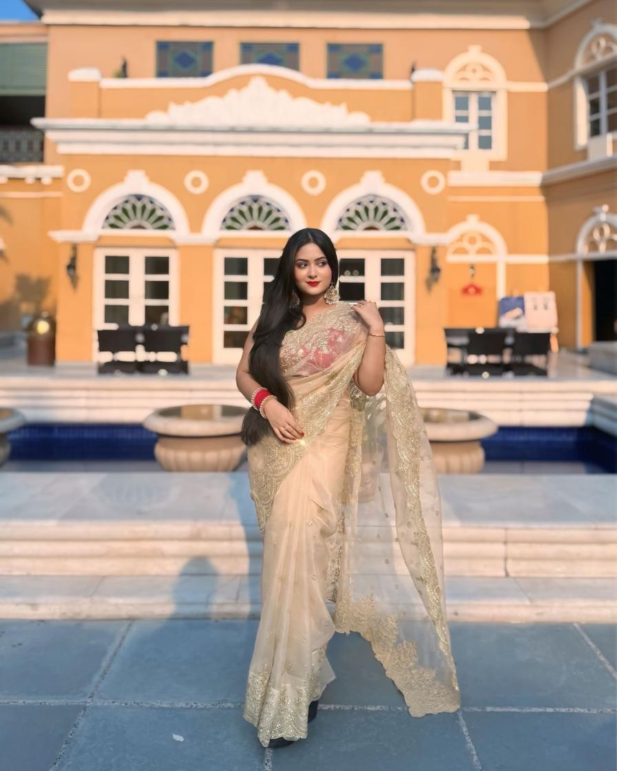 kc 834 organza sequence work traditional saree for womens 