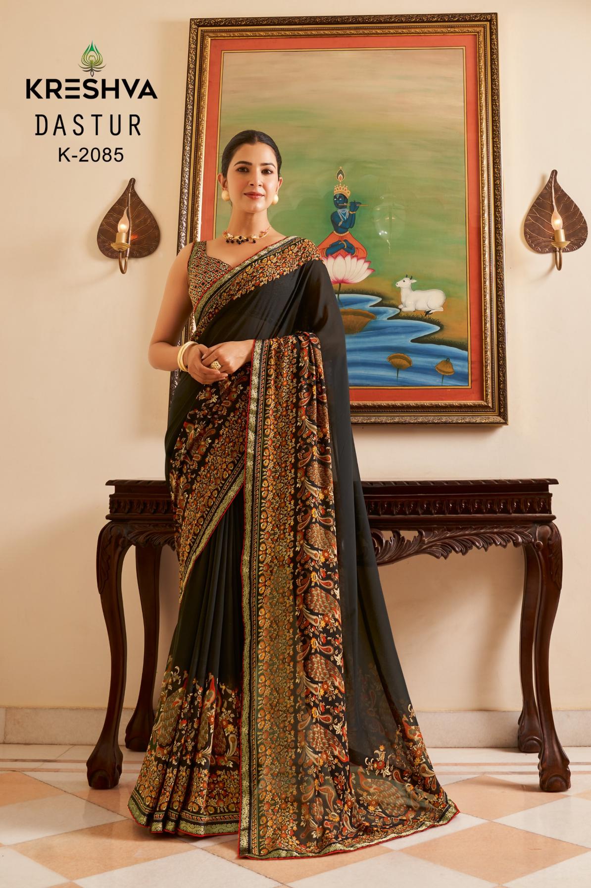 kreshva launch dastur georgette shop stunning party sarees