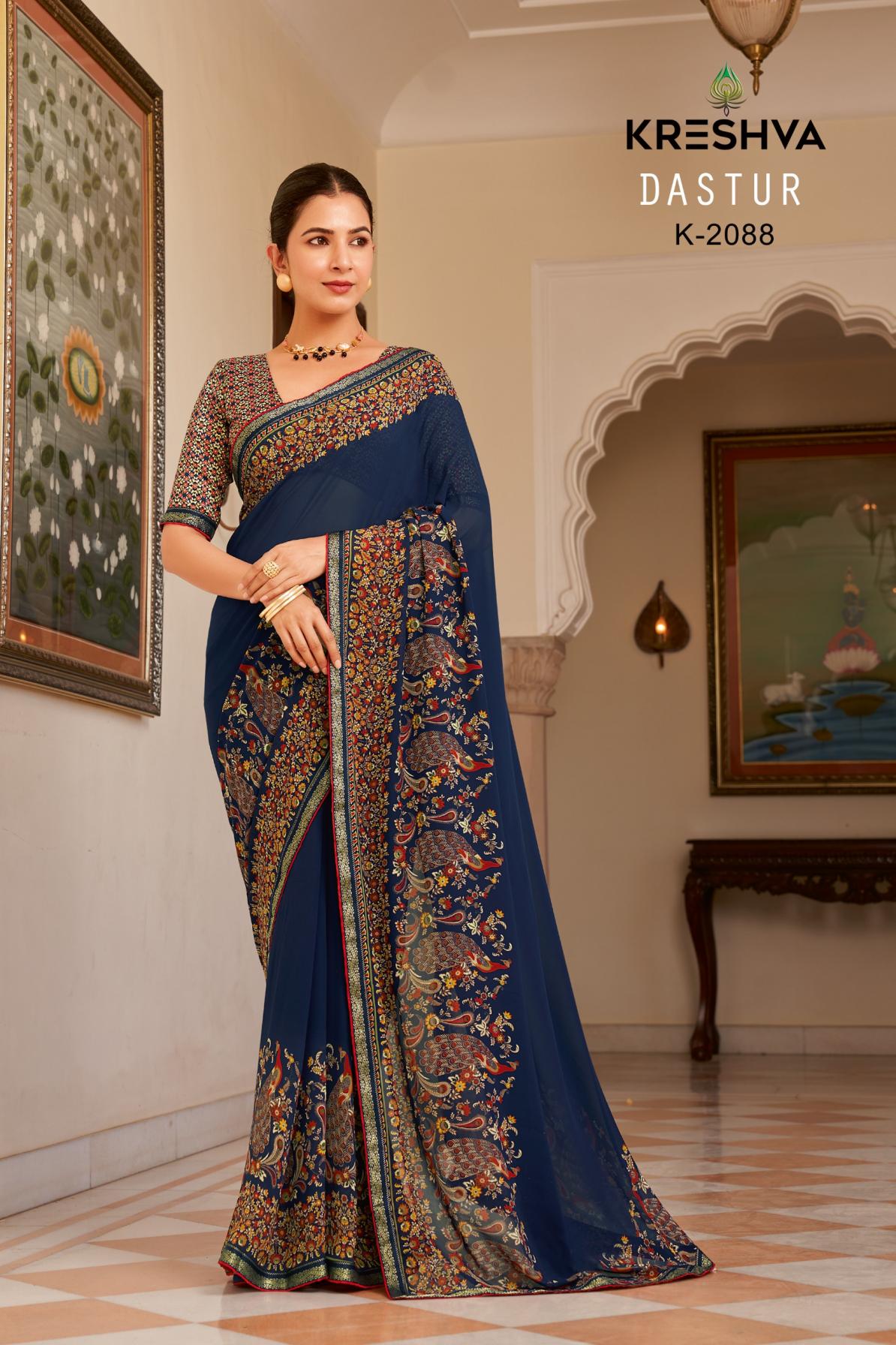 kreshva launch dastur georgette shop stunning party sarees