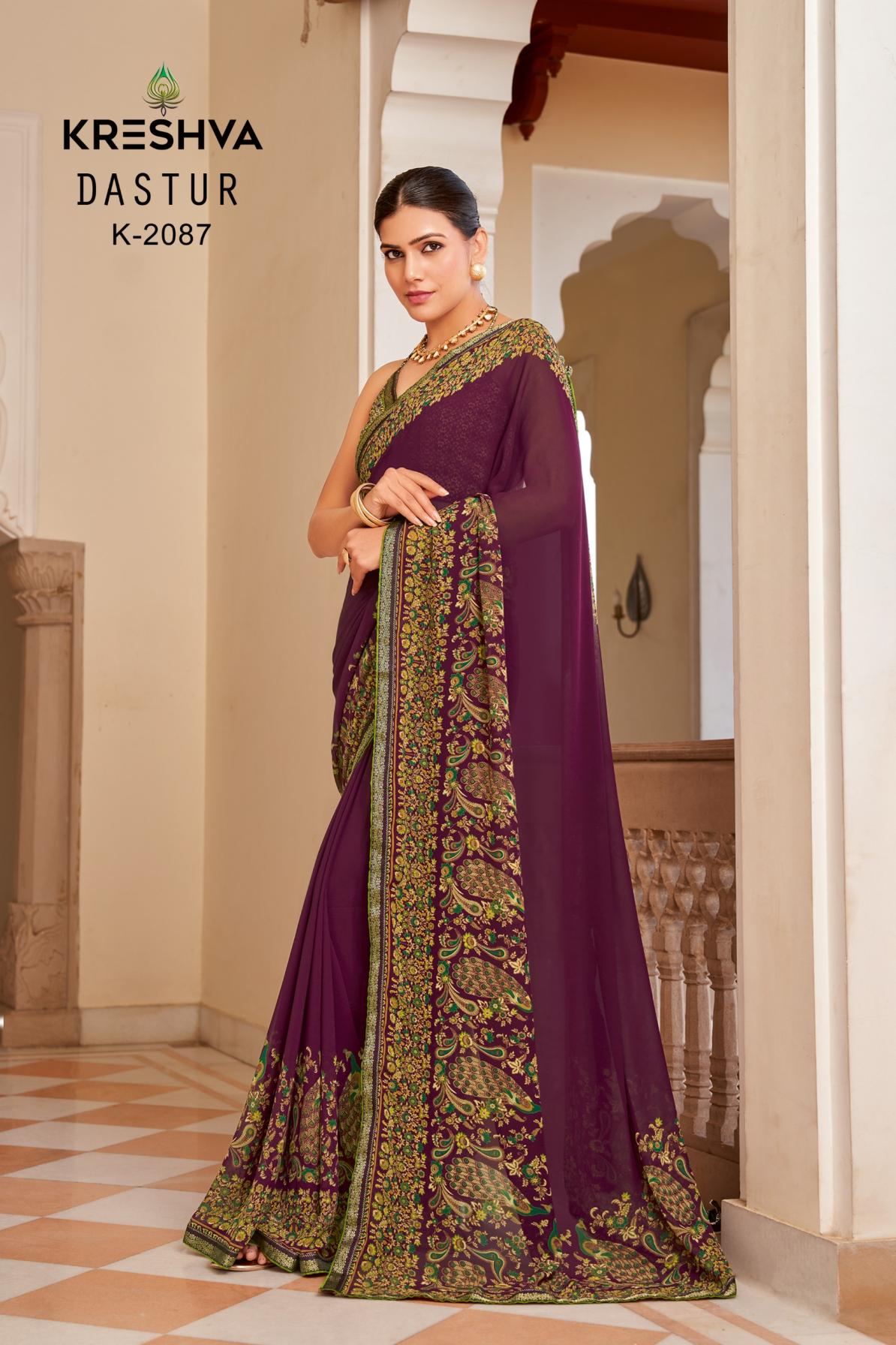 kreshva launch dastur georgette shop stunning party sarees