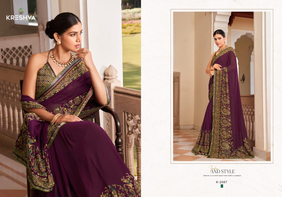 kreshva launch dastur georgette shop stunning party sarees