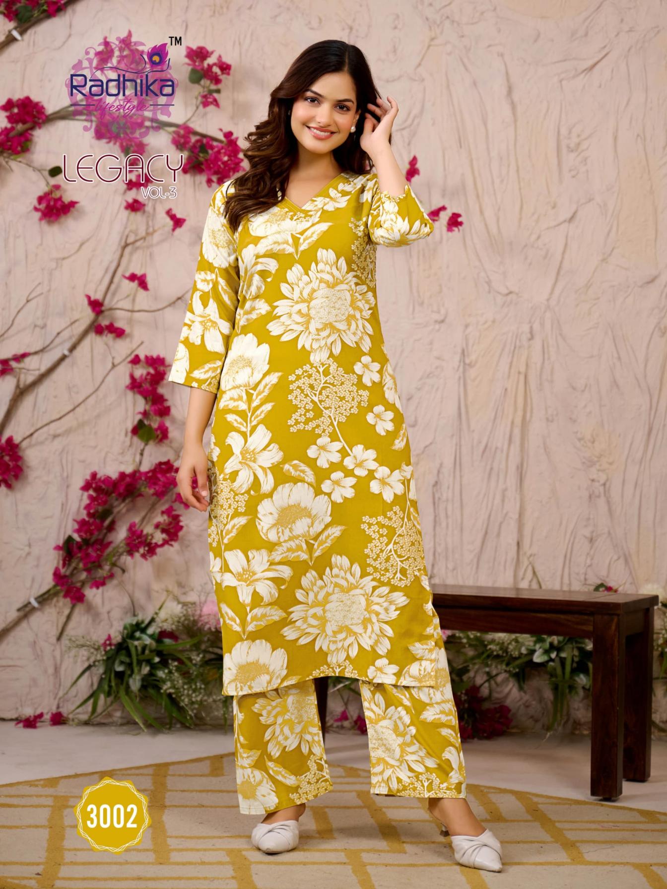 legacy vol 3 by radhika lifestyle rayon readymade daily wear big size co-ord sets 