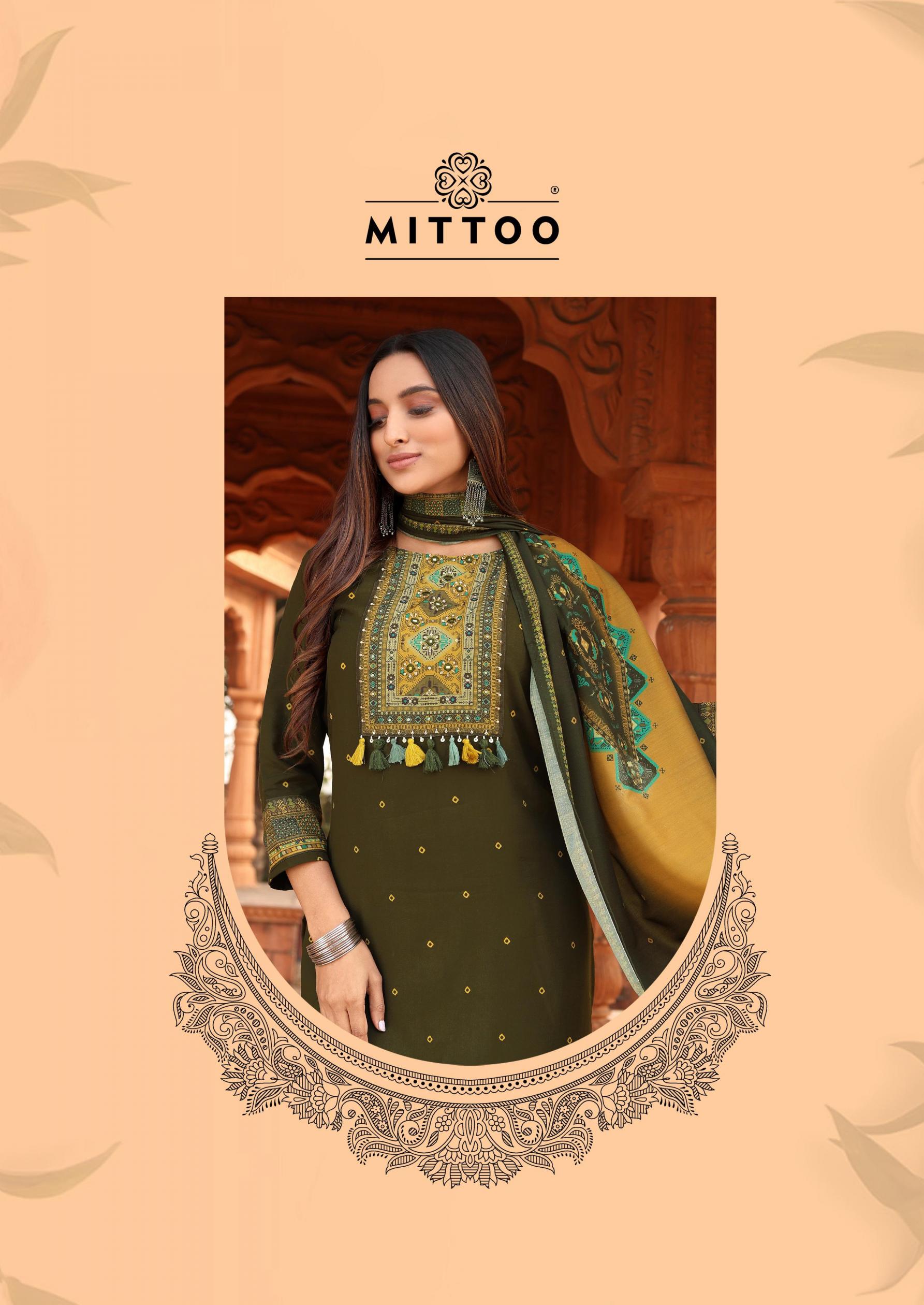 mittoo launch heavy rayon colordrop indian suits 