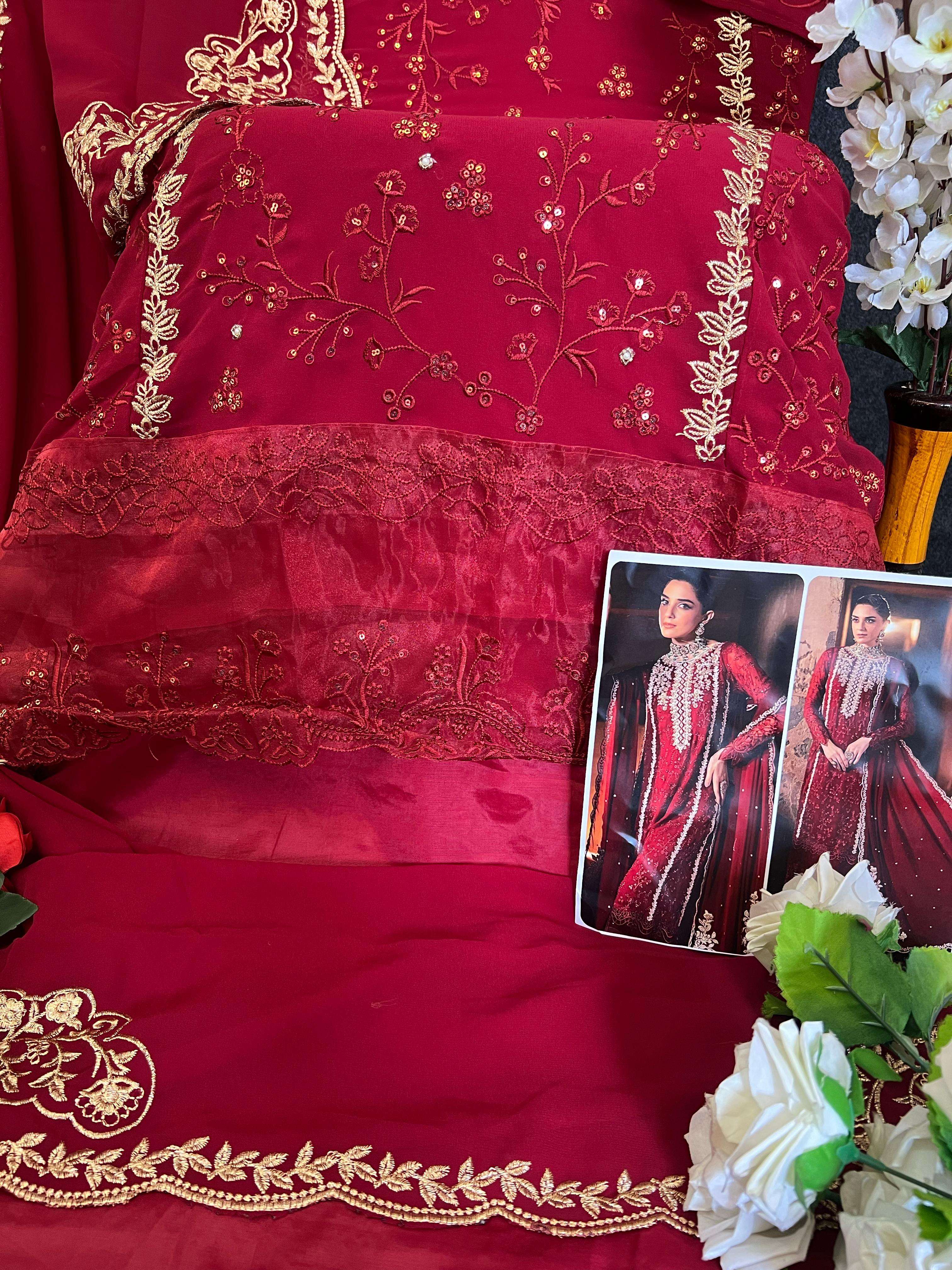 sajida designer alaya vol 4 1034 readymade georgette designer big size pakistani dress 