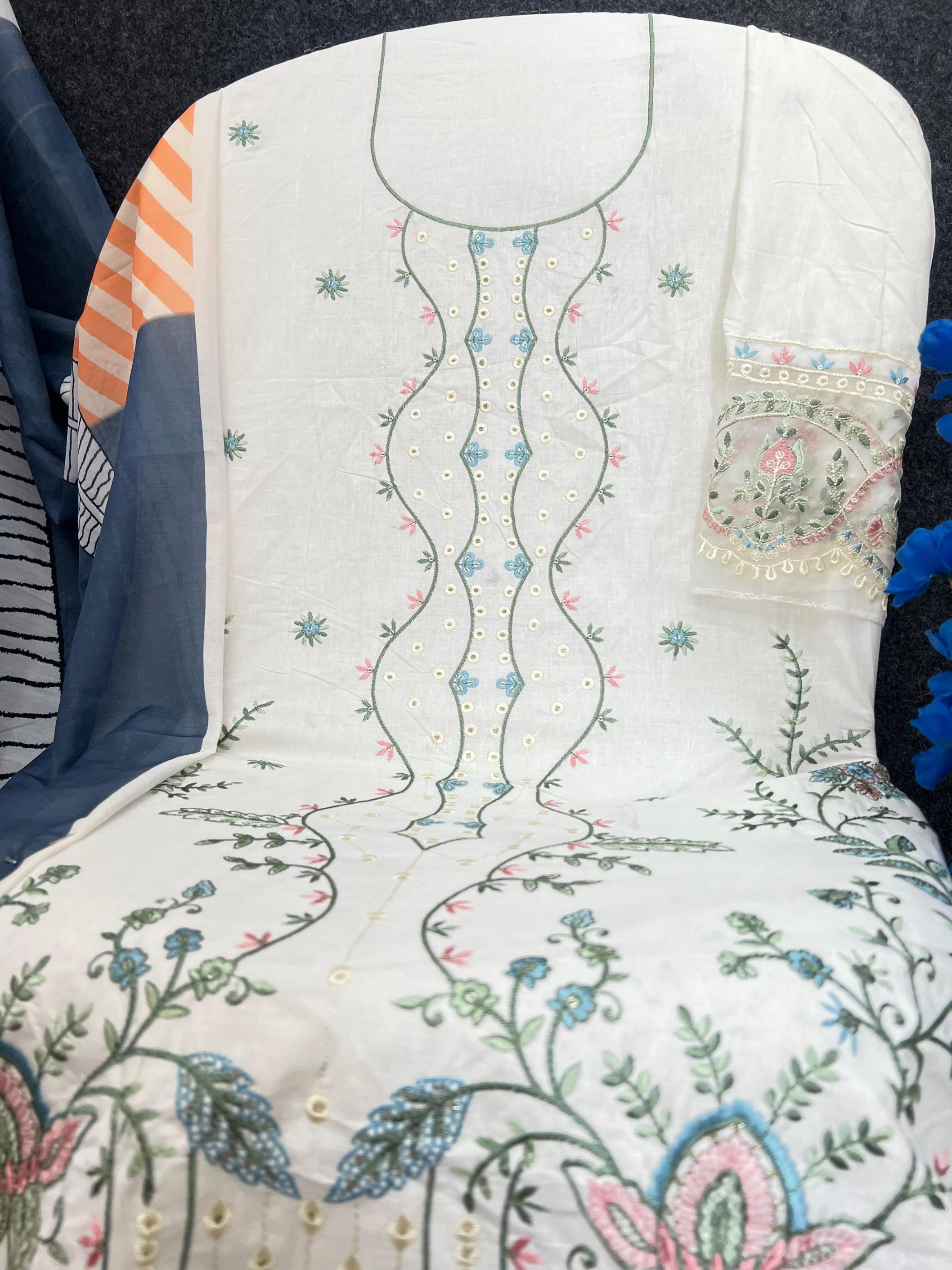 sajida designer zaira by cotton fully stitch pakistani plus size suit for womens 