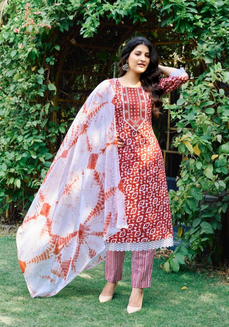 vaniska colourpix cotton culture vol 1 fully stitch cotton casual big size suit for womens 