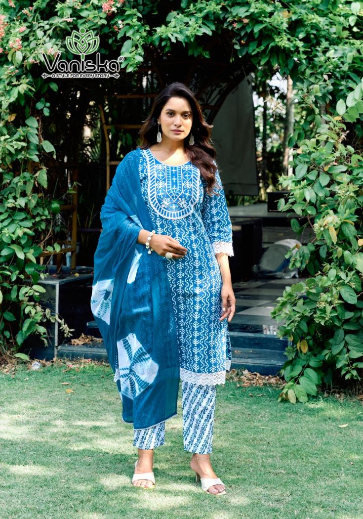 vaniska colourpix cotton culture vol 1 fully stitch cotton casual big size suit for womens 