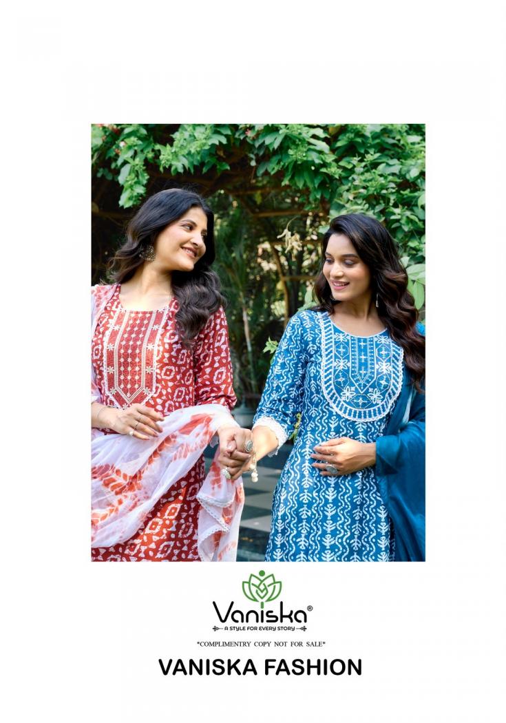 vaniska colourpix cotton culture vol 1 fully stitch cotton casual big size suit for womens 