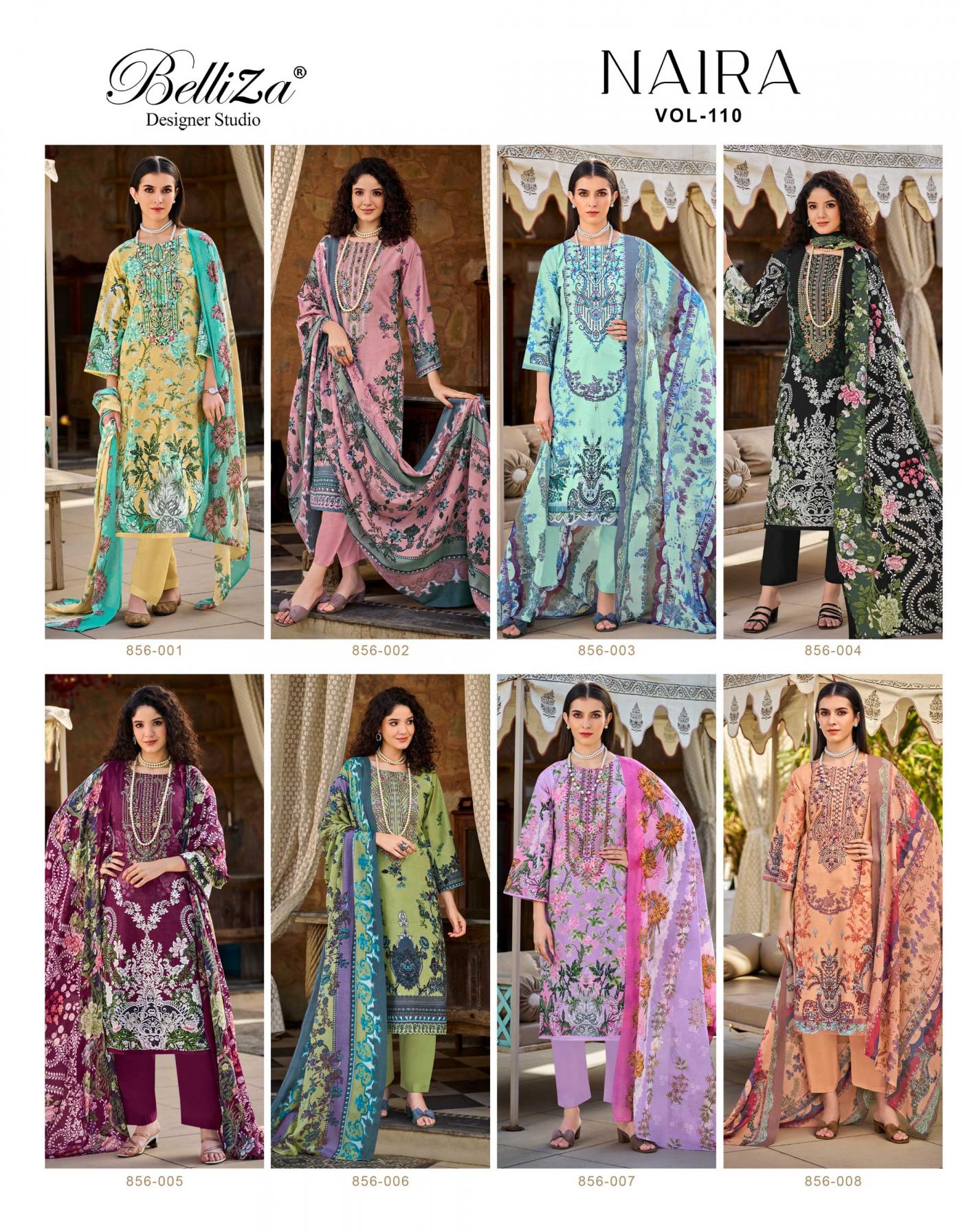 belliza designer naira vol 110 readymade plus size pakistani suit for womens 