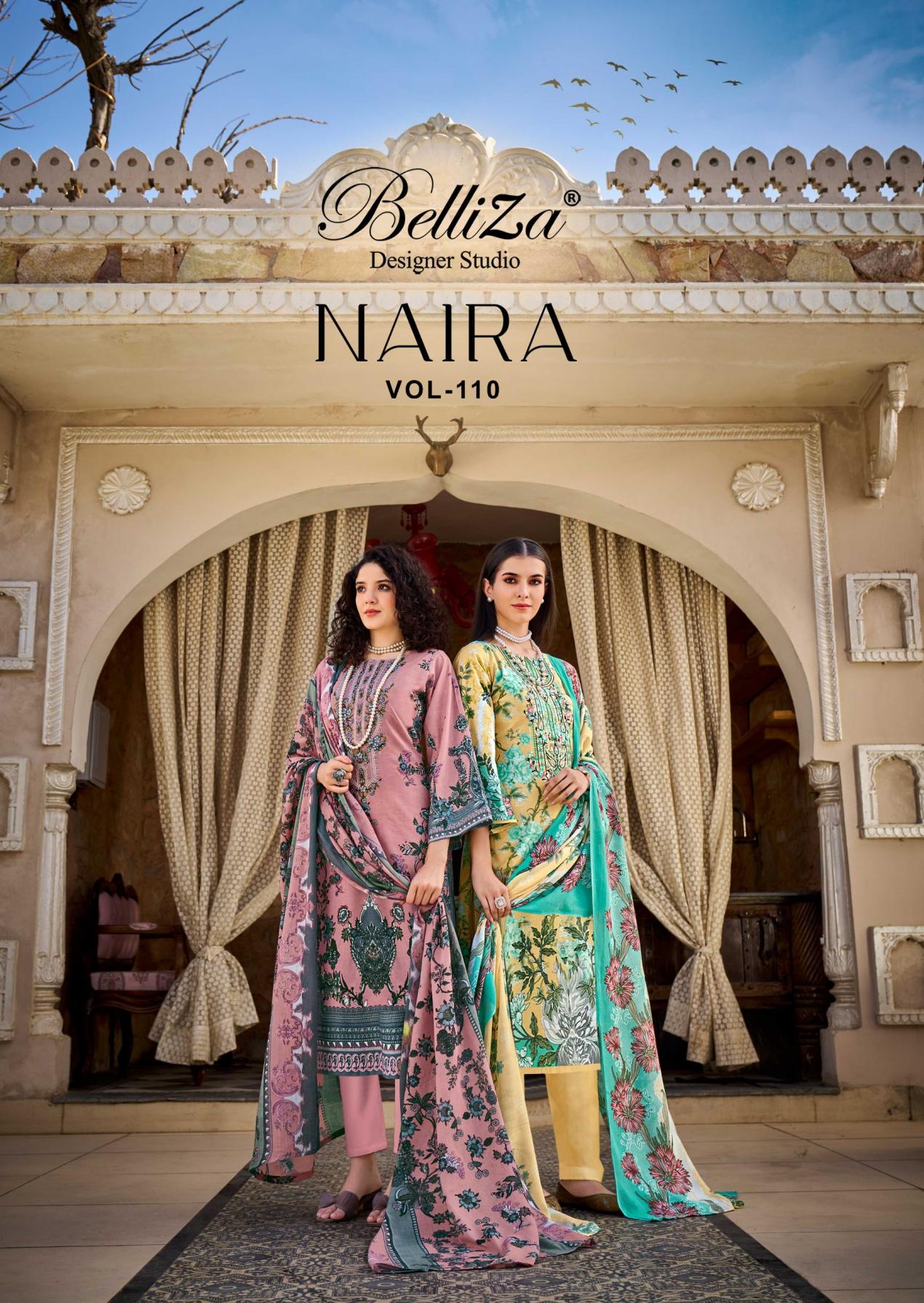 belliza designer naira vol 110 readymade plus size pakistani suit for womens 