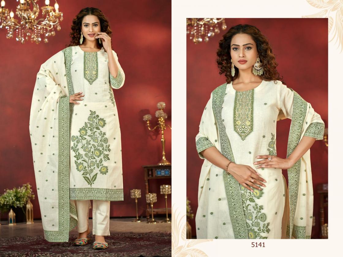 colorx 5141-5146 cotton jacquard fully stitch pretty look combo suit for womens 