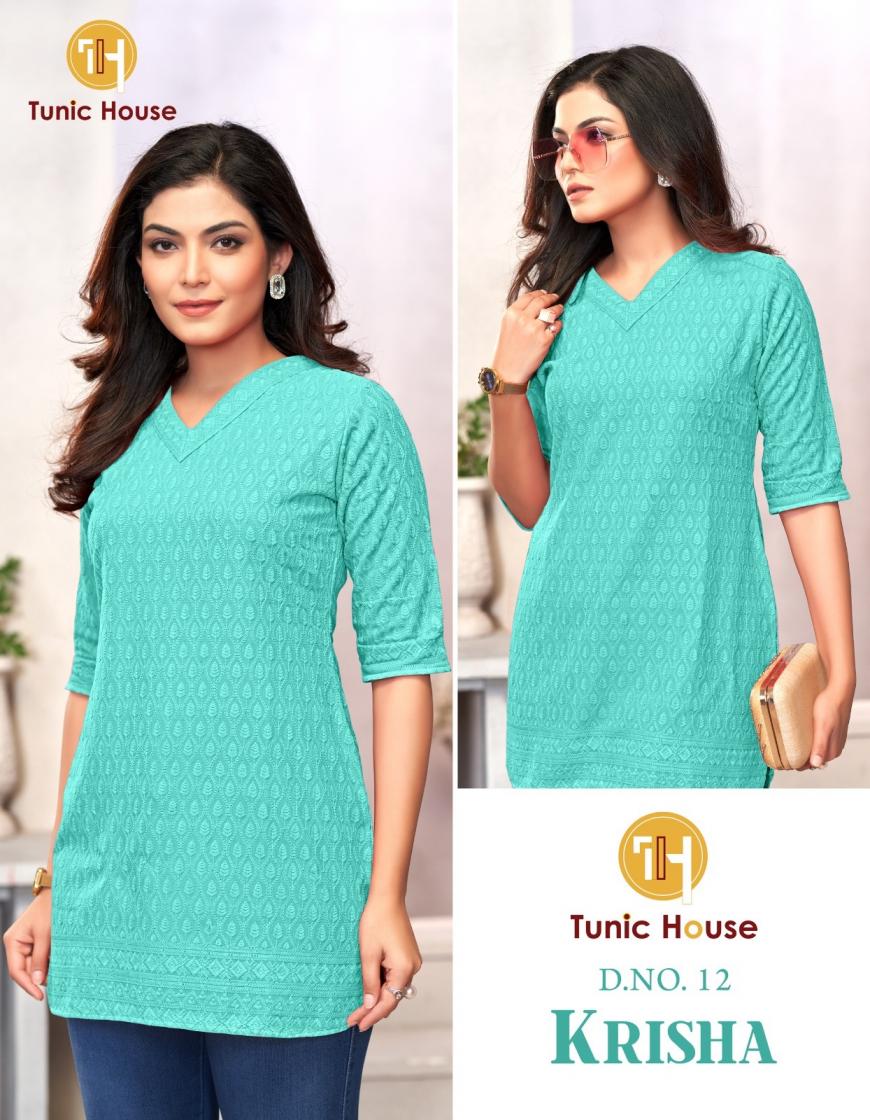 KRISHA BY TUNIC HOUSE CHIKAN WORK SHORT TOP SIZE COMBO COLLECTION
