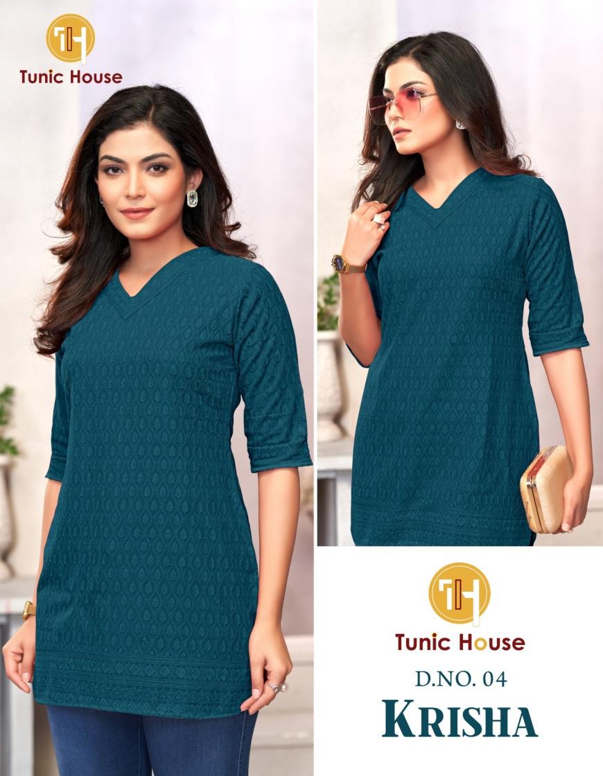KRISHA BY TUNIC HOUSE CHIKAN WORK SHORT TOP SIZE COMBO COLLECTION