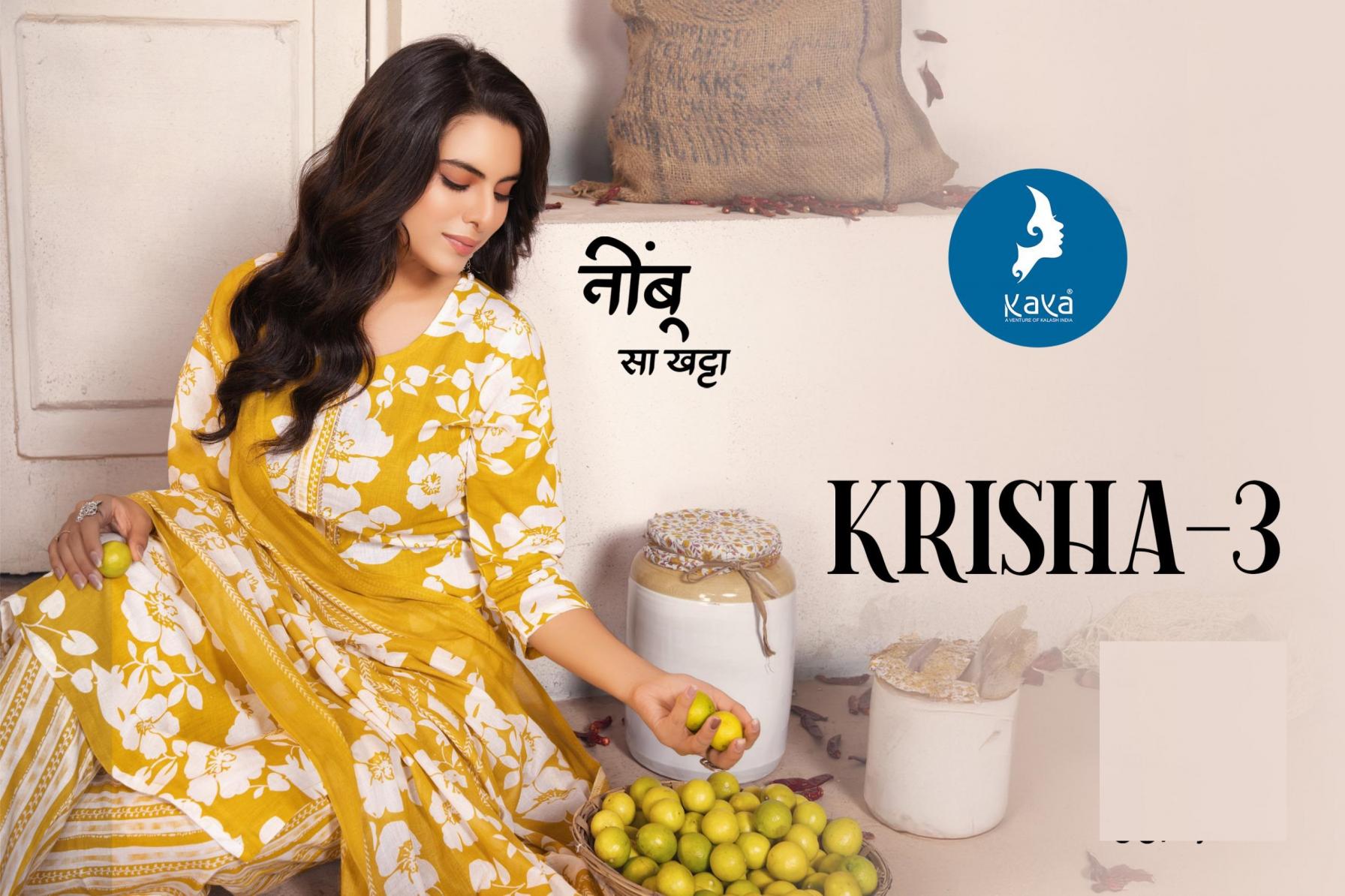 krisha vol 3 by kaya cotton elegance fully stitch big size suit for womens 