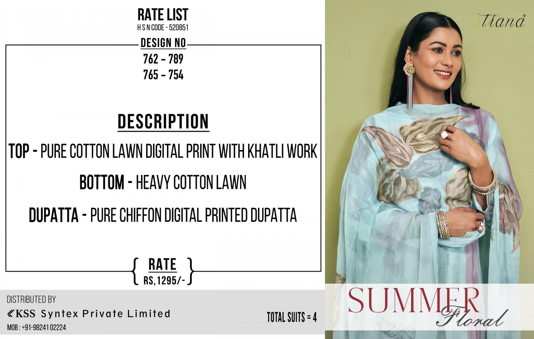 sahiba presents summer floral casual unstitch floral dress for women 