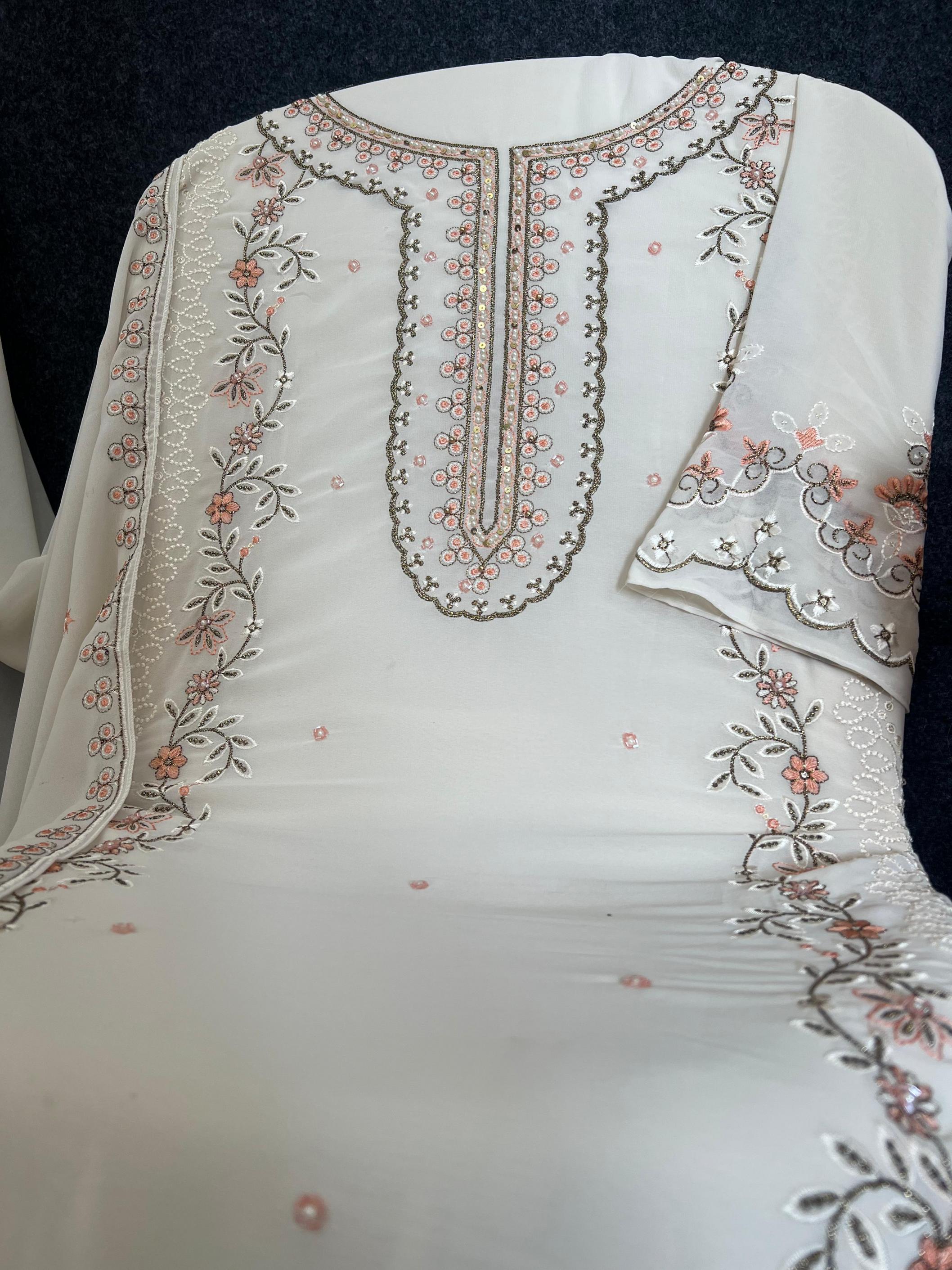 sajida designer khushbu vol 2 1040 georgette designer pakistani readymade big size suits 