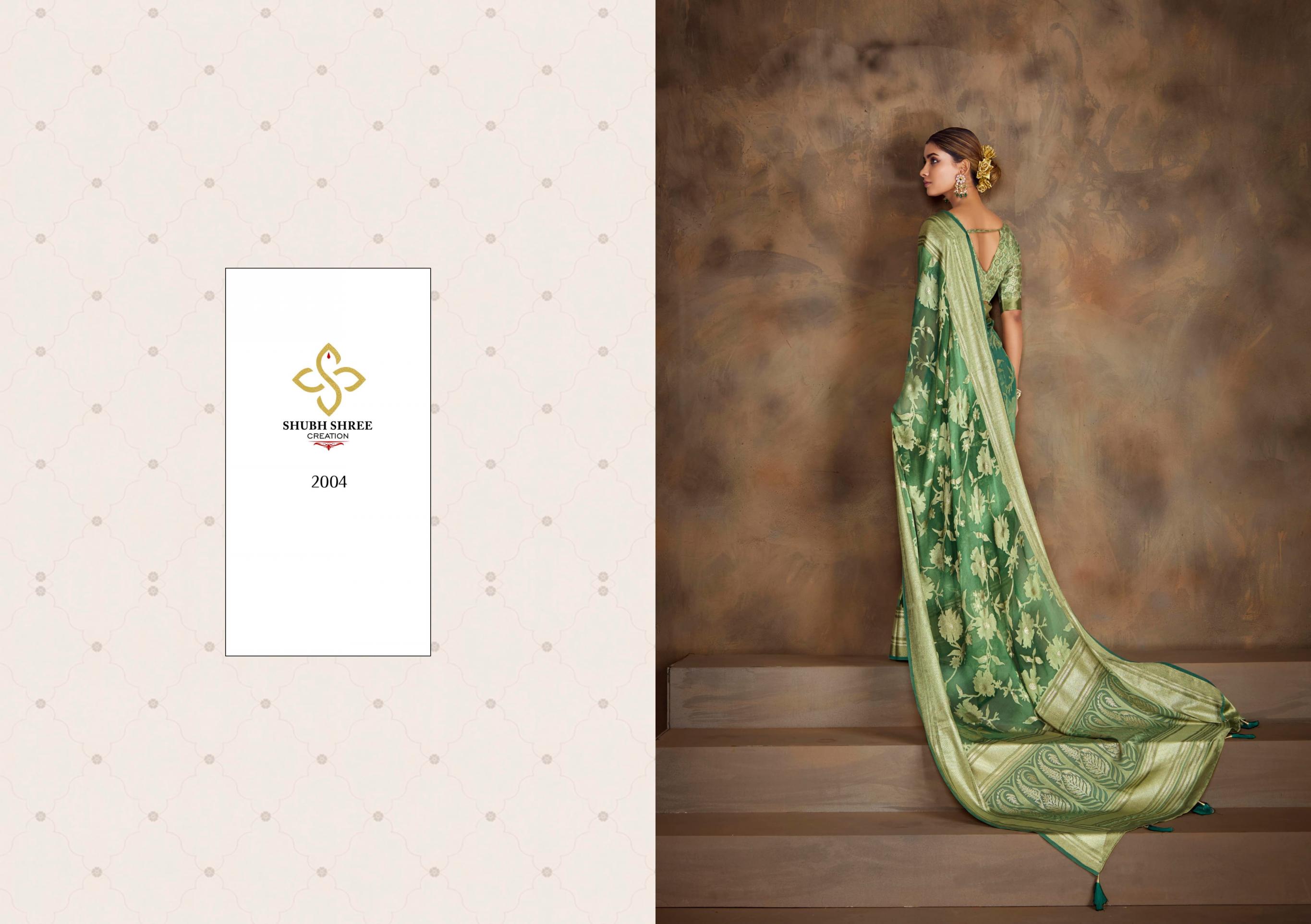 shagun vol 2 by shubh shree creation dull moss brasso shop trendy saree for womens  