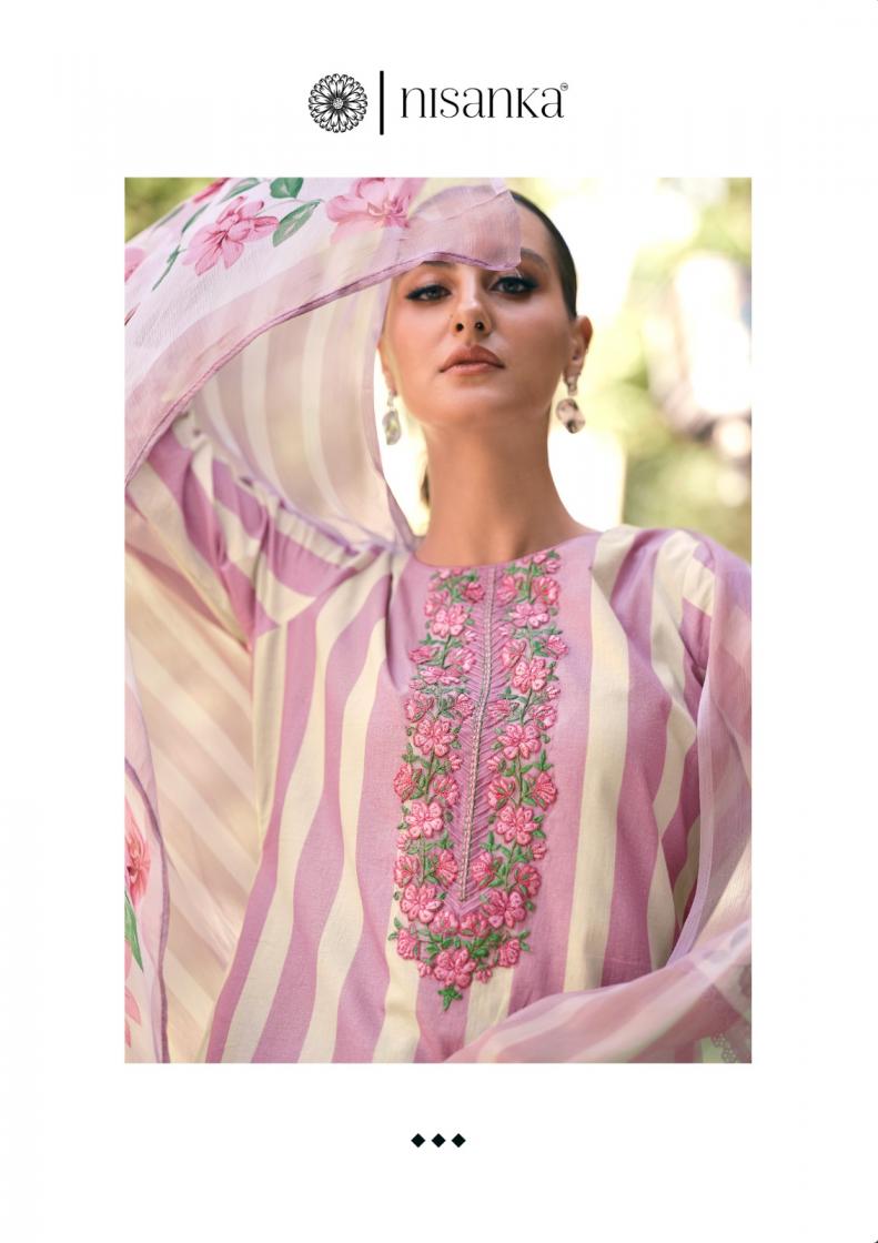 the hermitage nisanka meraki jam satin modern pakistani unstitch 3pcs dress