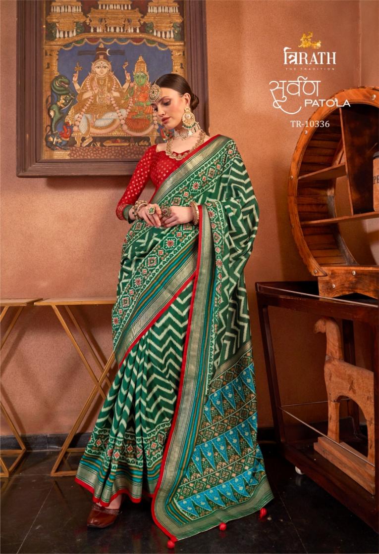 trirath suwarna patola sigma silk gorgeous look sarees  