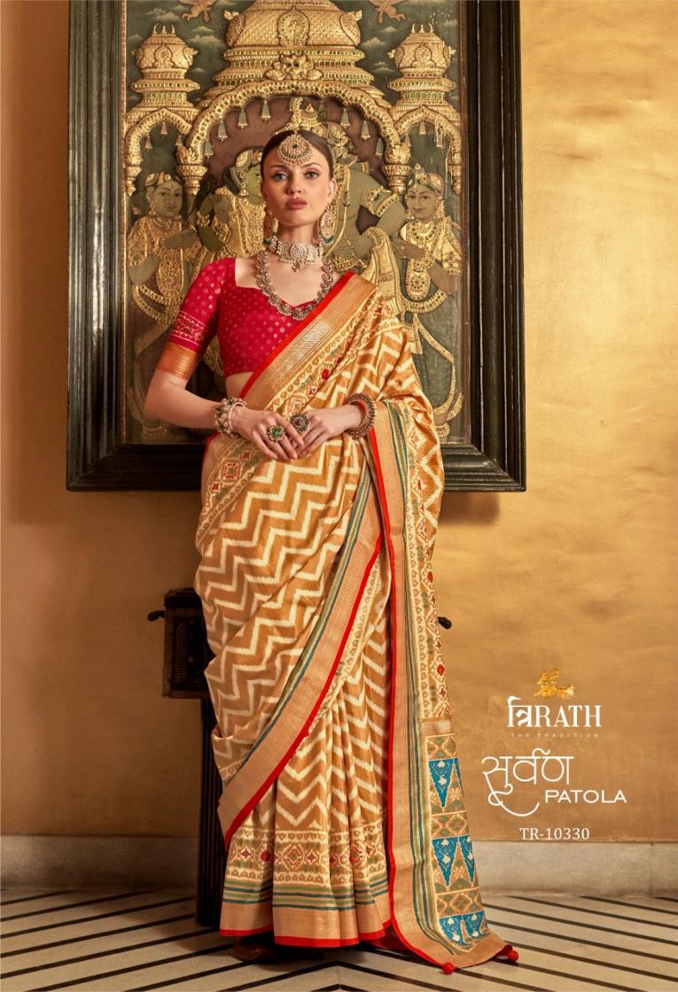 trirath suwarna patola sigma silk gorgeous look sarees  