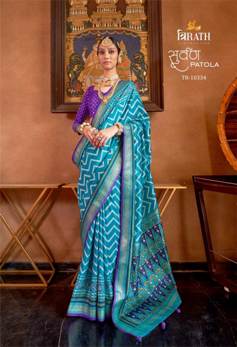 trirath suwarna patola sigma silk gorgeous look sarees  