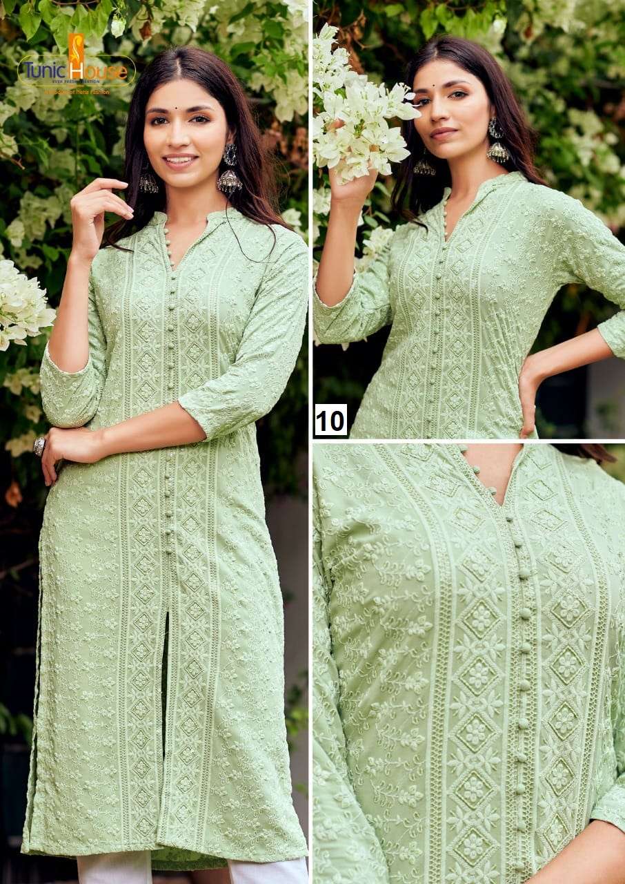 TUNIC HOUSE CHIKAN SEQUINCE WORK SIZE SET COMBO COLLECTION