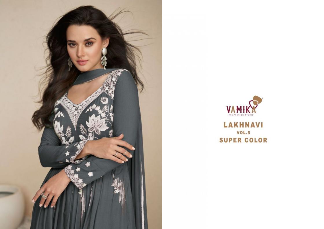 vamika lakhnavi vol 5 super color rayon fully stitch fashionable plazzo suits  