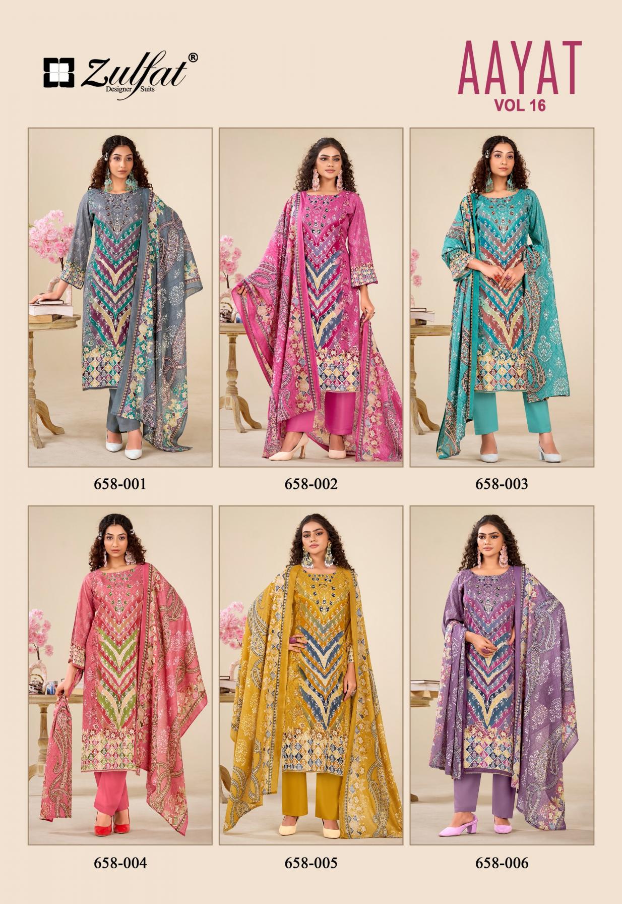 zulfat aayat vol 16 shop trendy viscose rayon unstitch suit for womens 